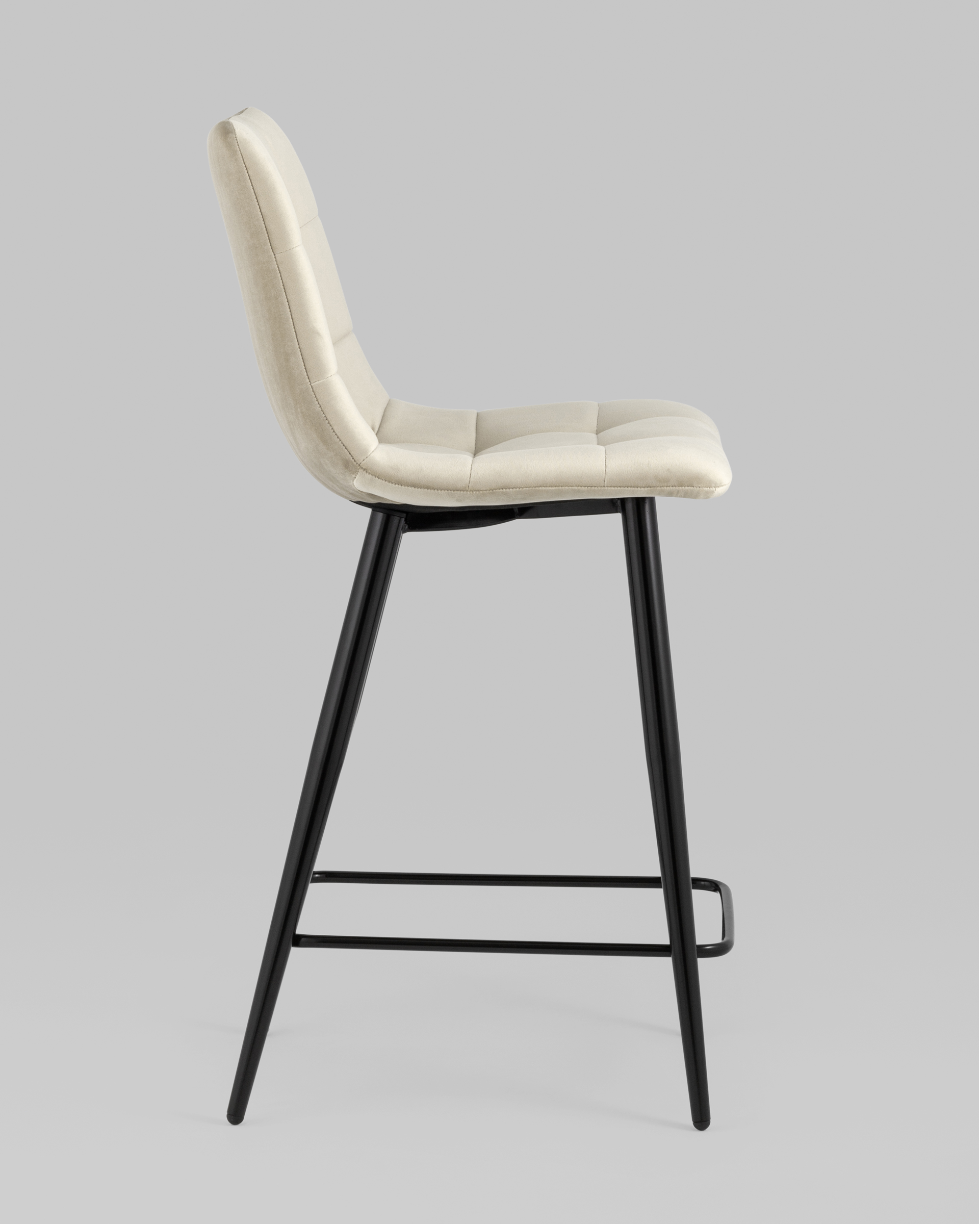 Стул полубарный Джанго велюр бежевый 2 шт. — изображение 4