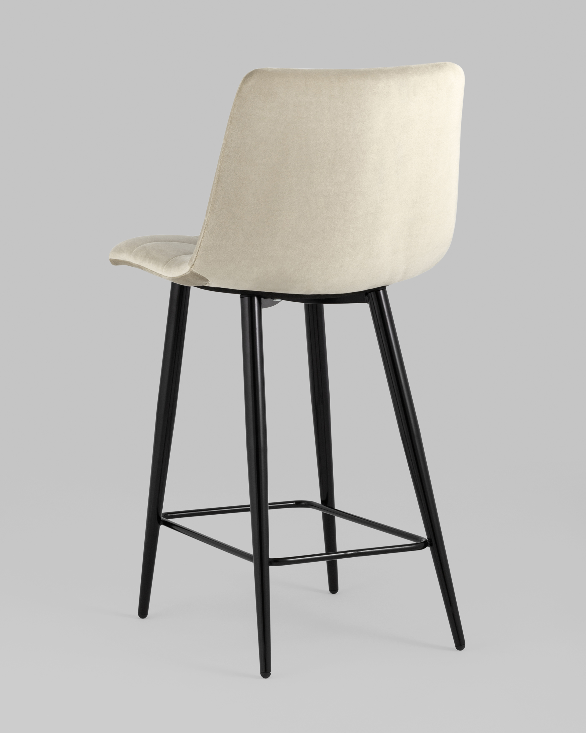 Стул полубарный Джанго велюр бежевый 2 шт. — изображение 6