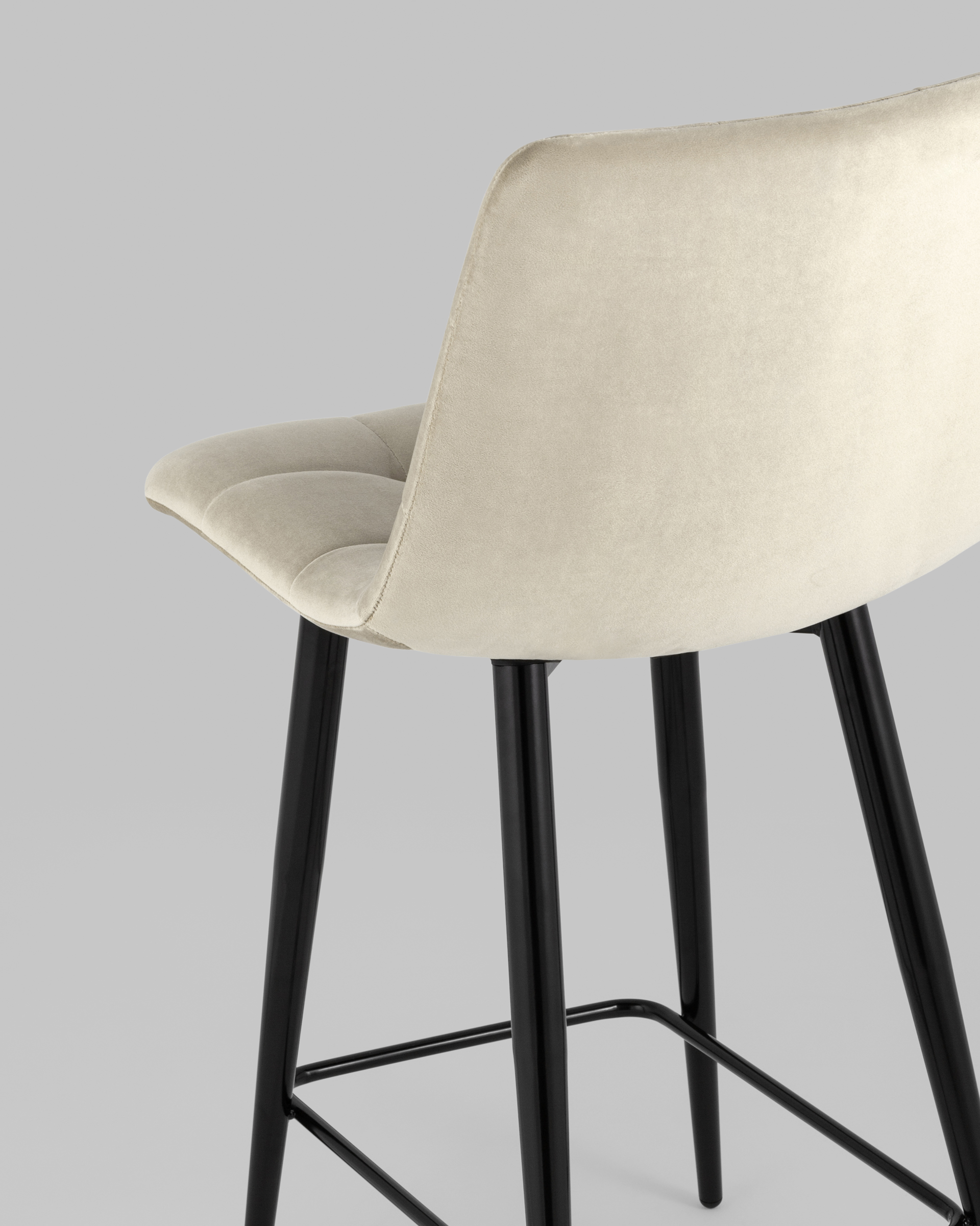 Стул полубарный Джанго велюр бежевый 2 шт. — изображение 7