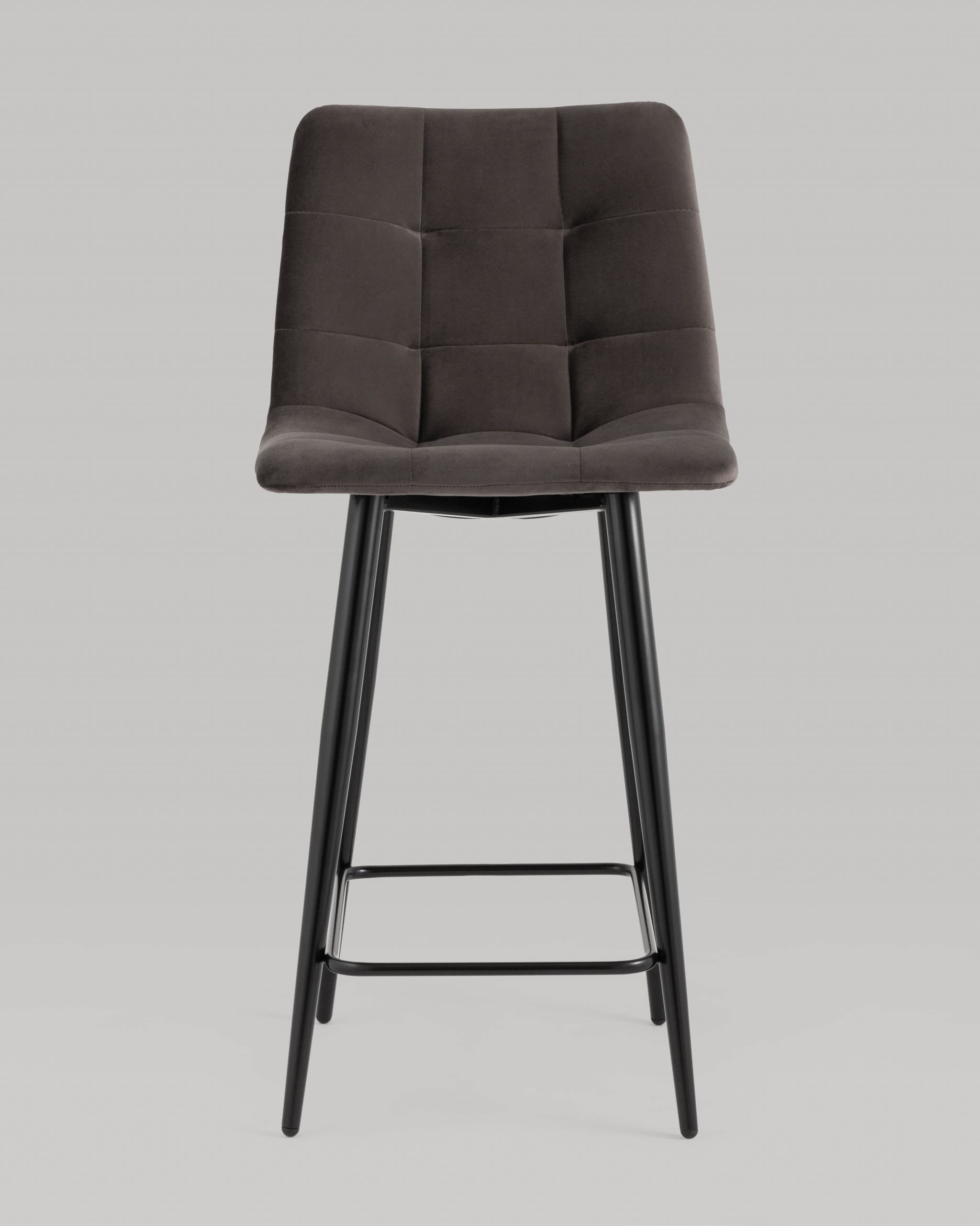 Стул полубарный Джанго велюр пепельно-серый высота сиденья 60 см — изображение 3