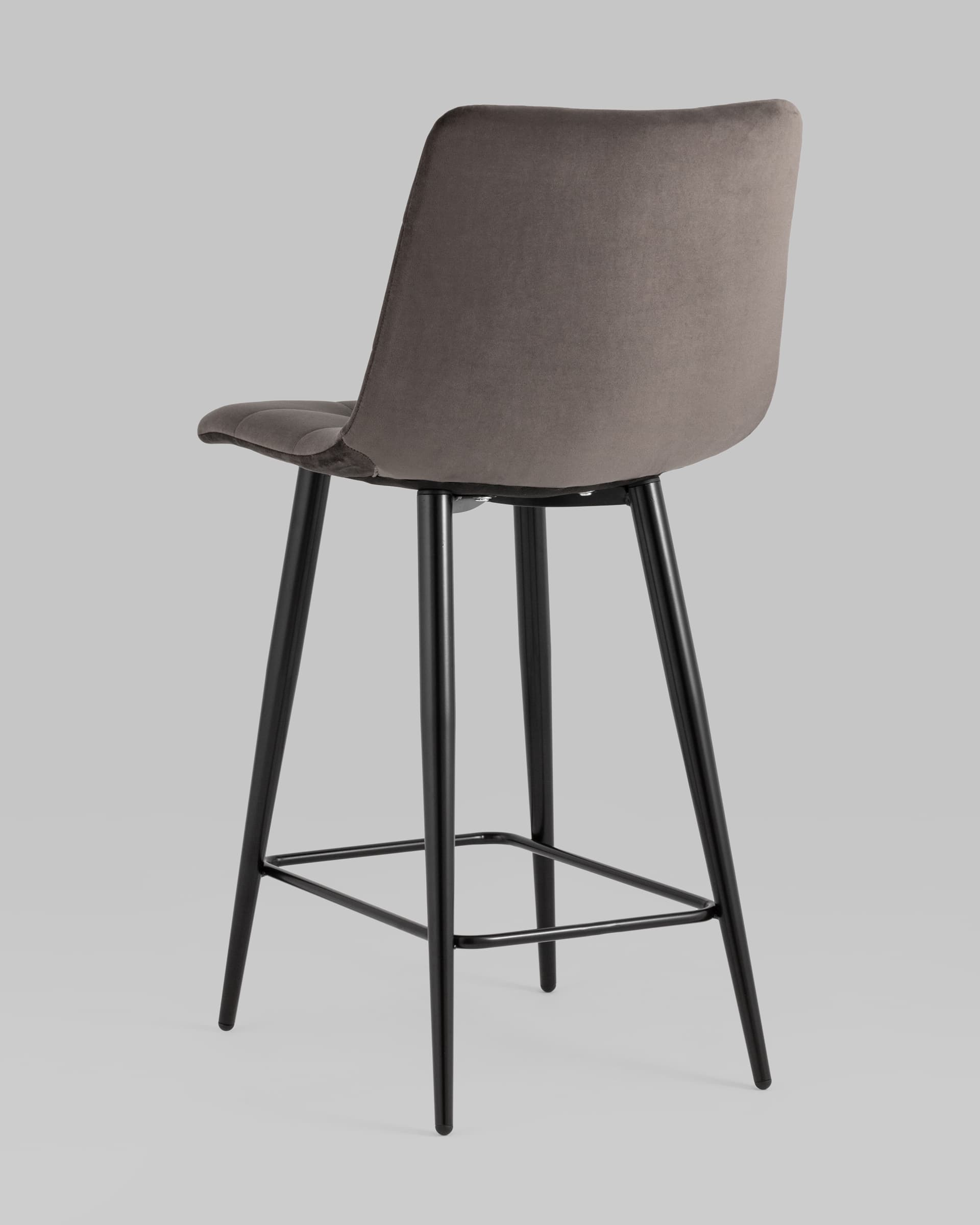 Стул полубарный Джанго велюр пепельно-серый высота сиденья 60 см — изображение 6