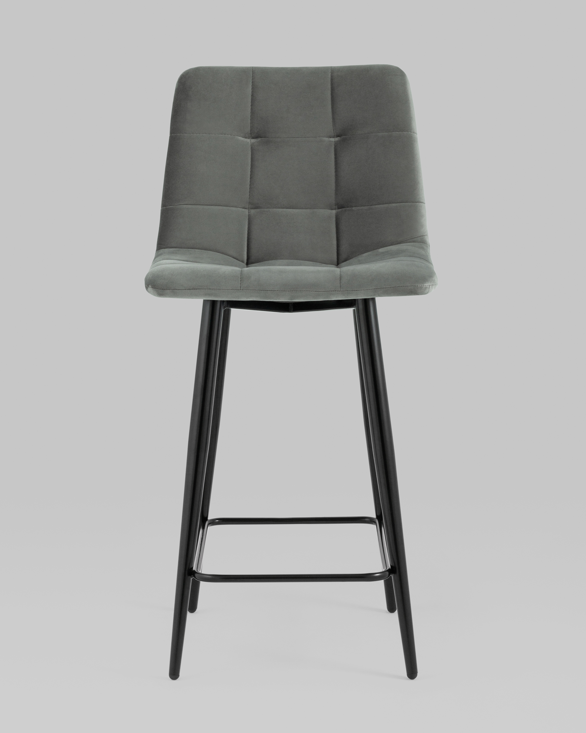 Стул полубарный Джанго велюр серый 2 шт. — изображение 3