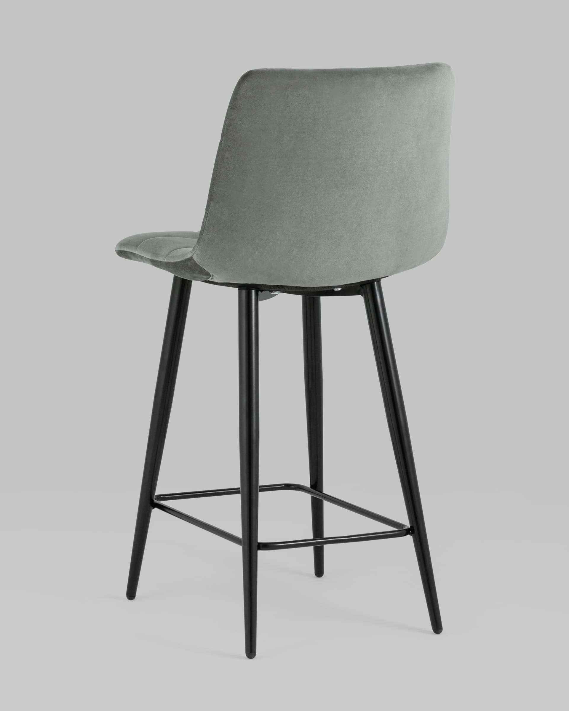 Стул полубарный Джанго велюр серый высота сиденья 60 см — изображение 8