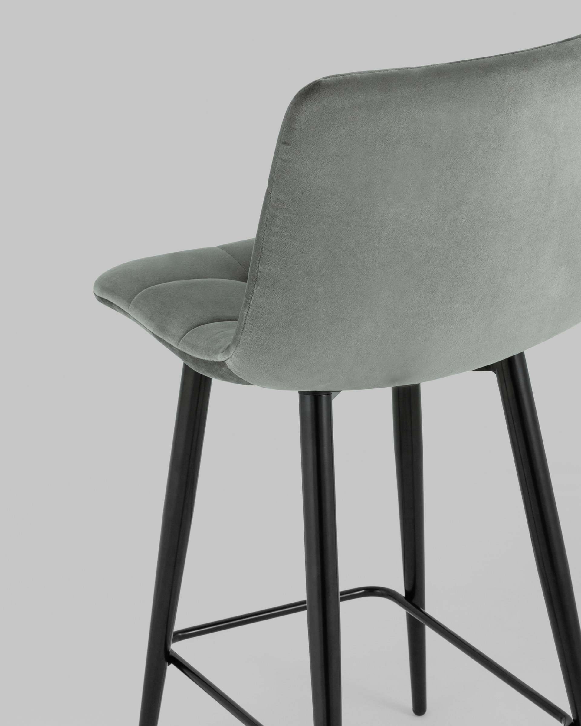 Стул полубарный Джанго велюр серый 2 шт. — изображение 7