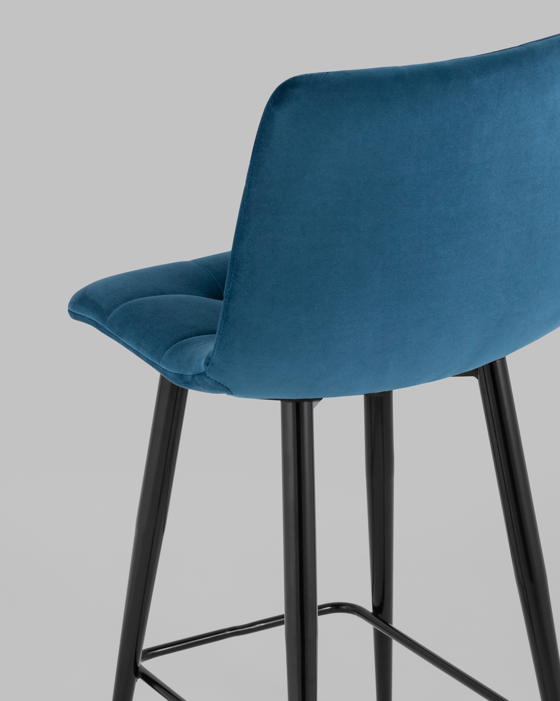 Стул полубарный Джанго велюр синий 2 шт. — изображение 7