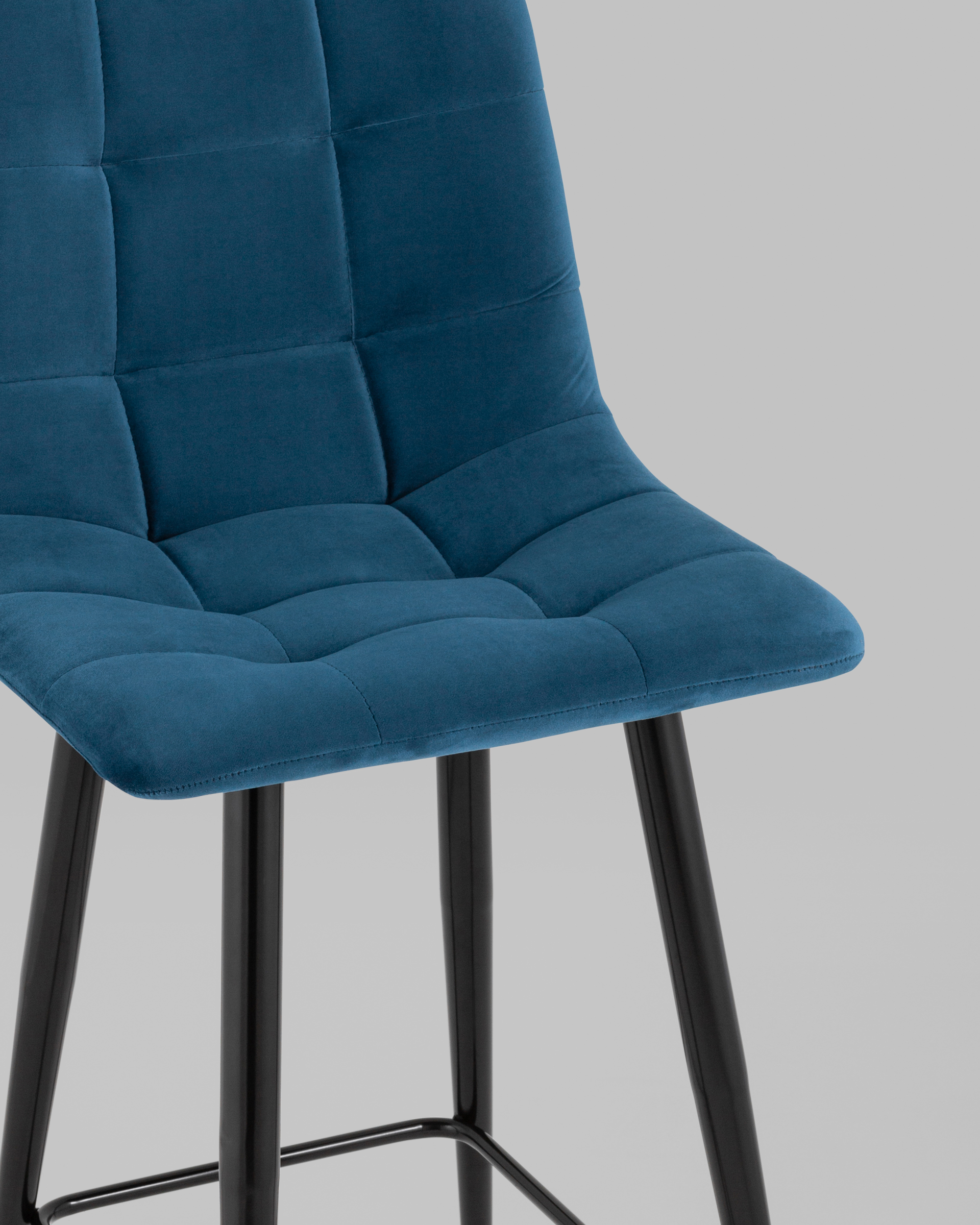 Стул полубарный Джанго велюр синий 2 шт. — изображение 8