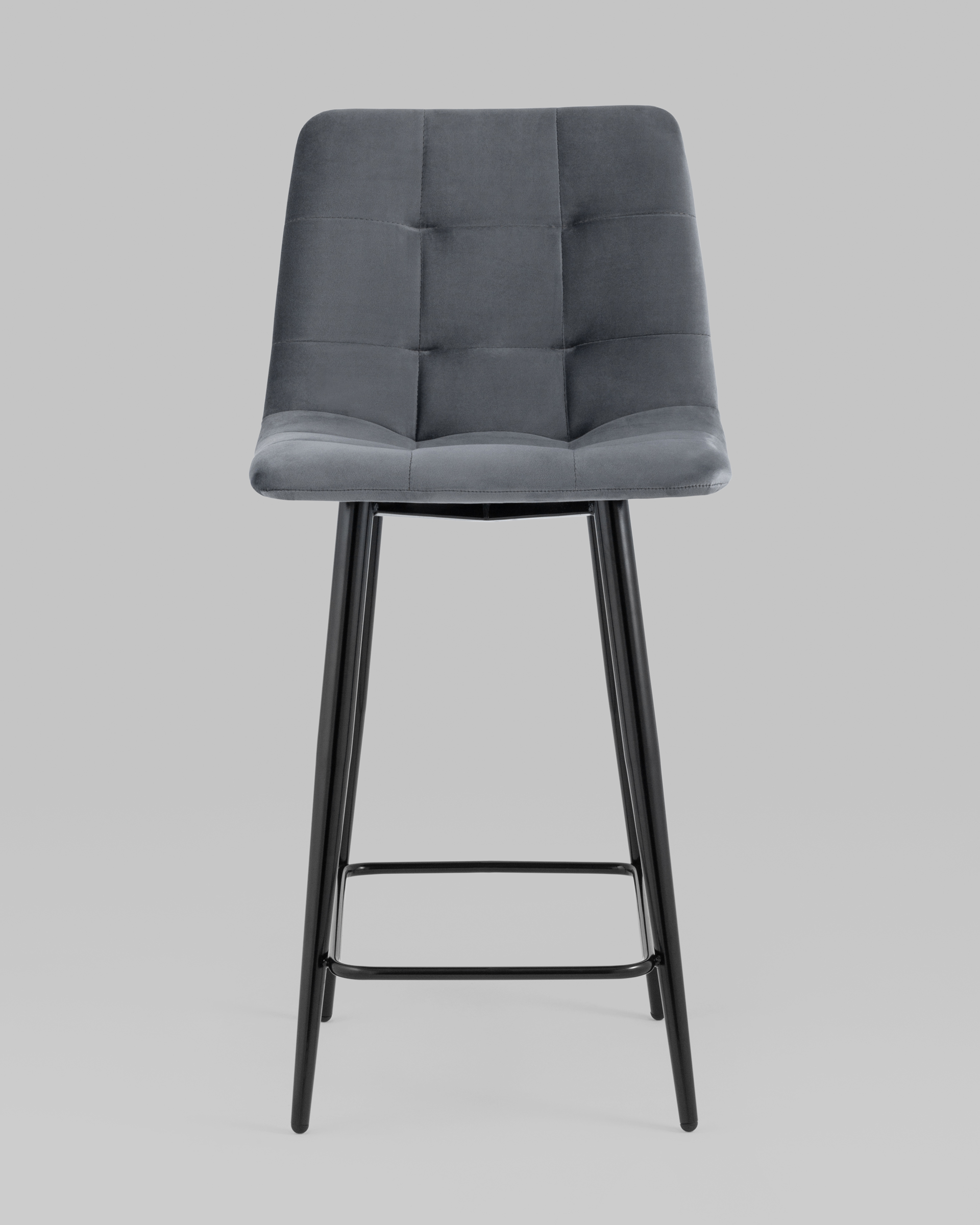 Стул полубарный Джанго велюр тёмно-серый 2 шт. — изображение 3