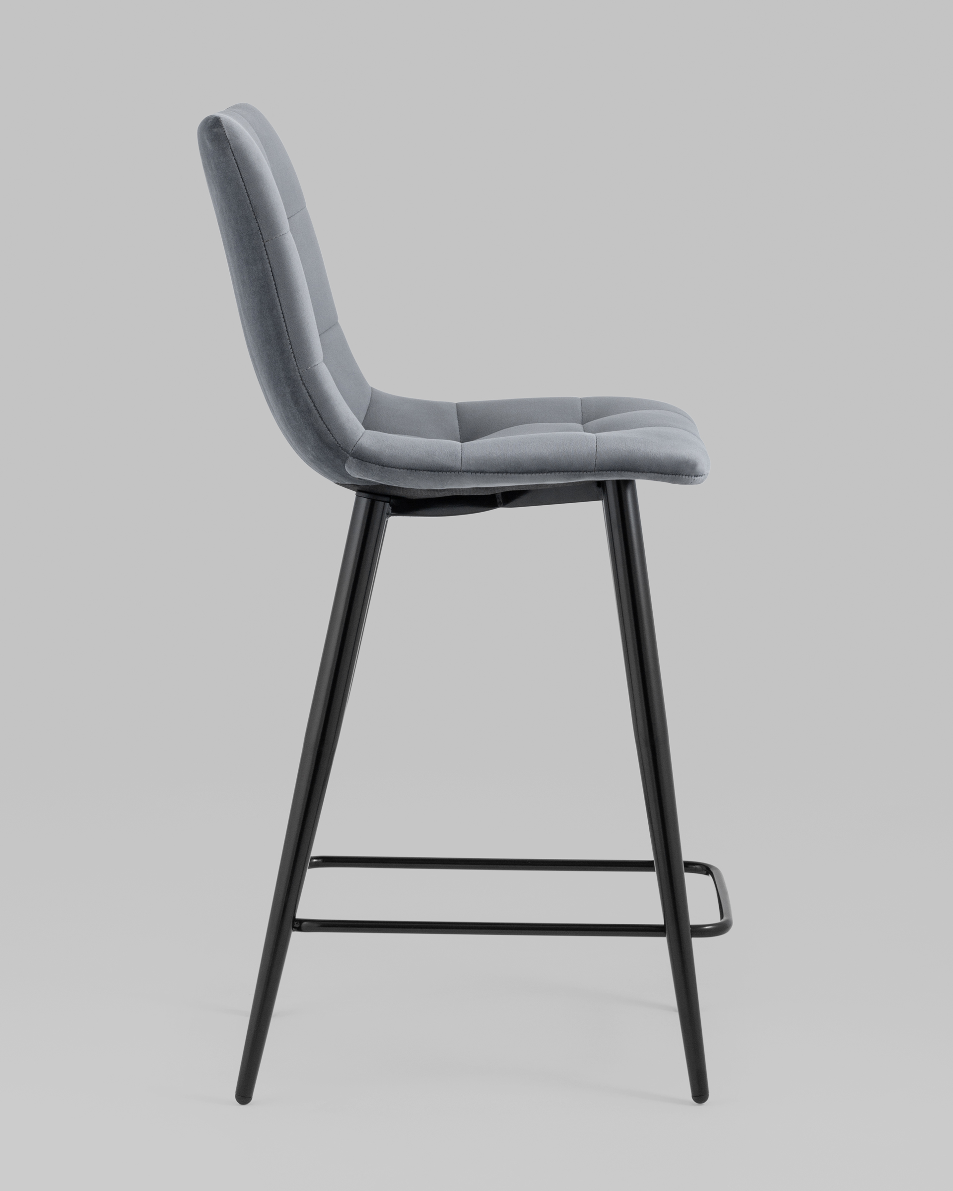 Стул полубарный Джанго велюр тёмно-серый 2 шт. — изображение 4
