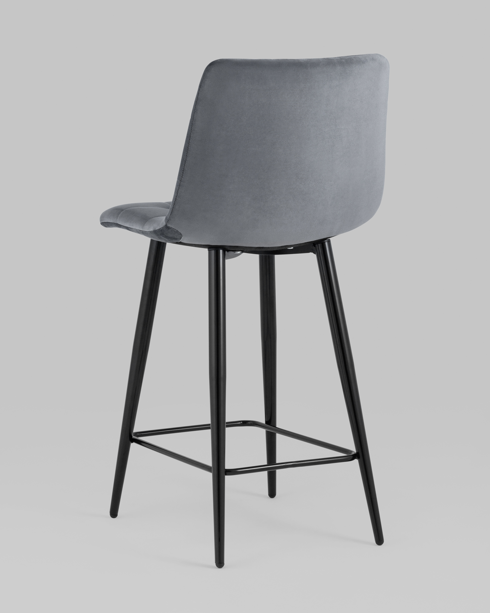 Стул полубарный Джанго велюр тёмно-серый 2 шт. — изображение 6