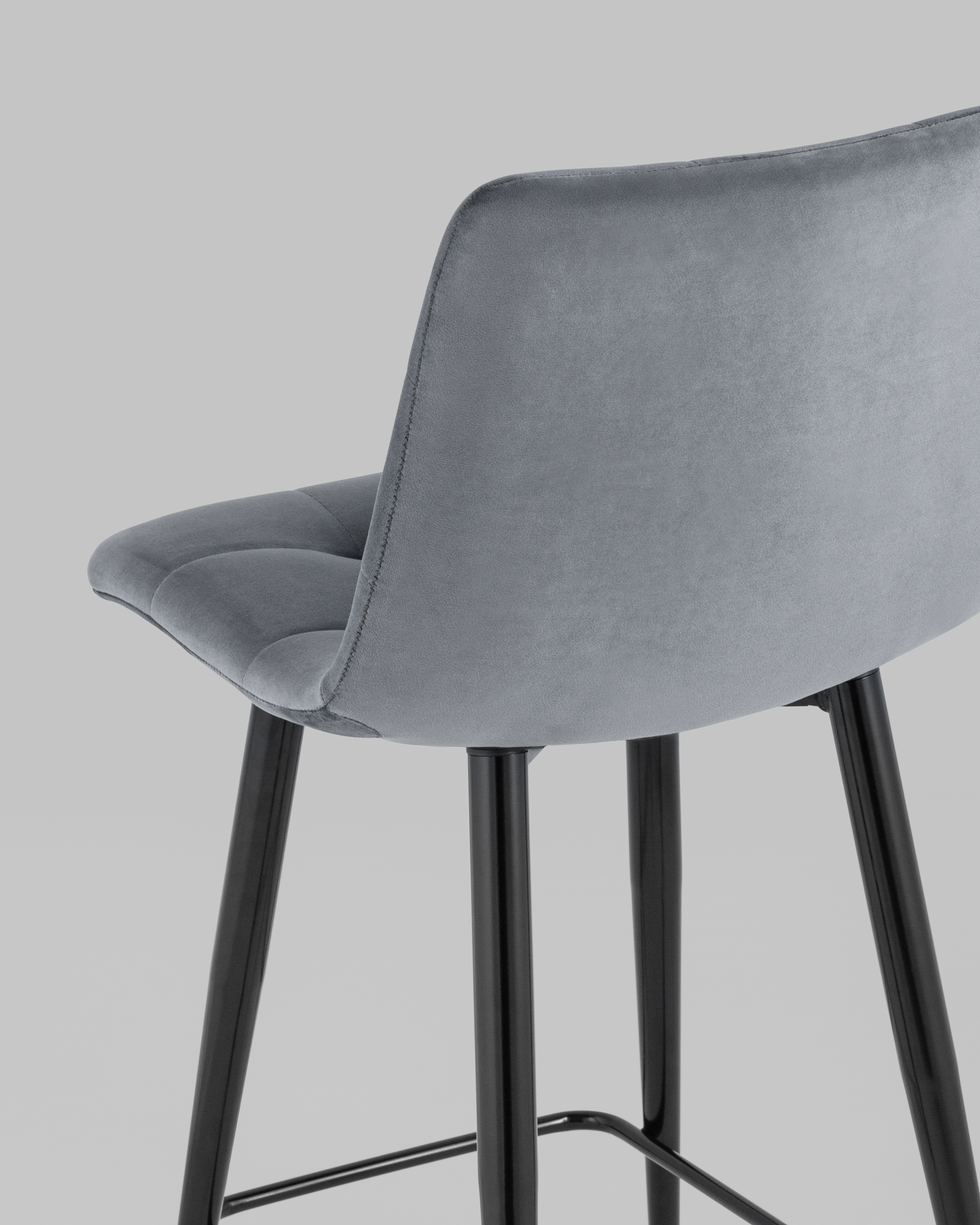 Стул полубарный Джанго велюр тёмно-серый 2 шт. — изображение 7