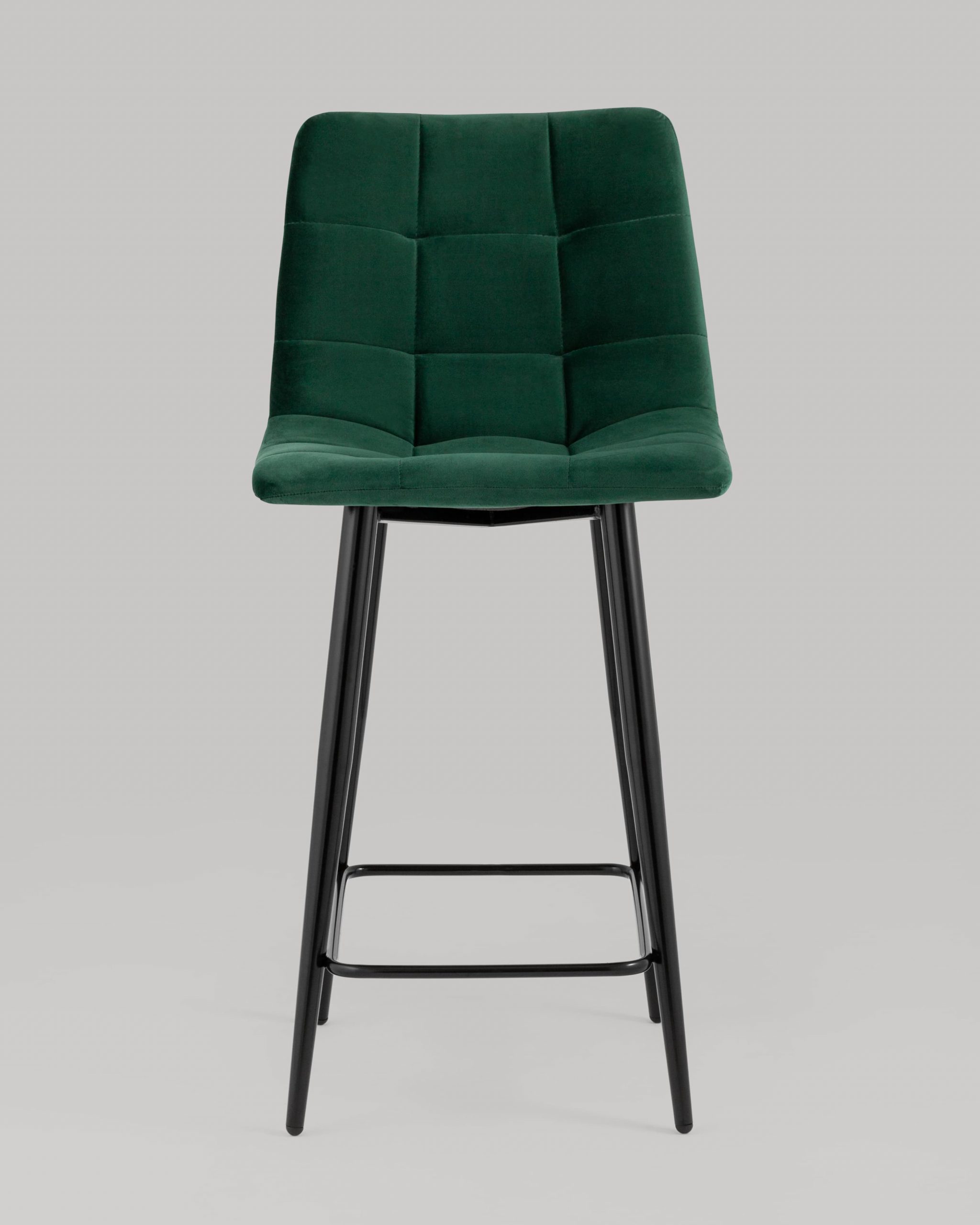 Стул полубарный Джанго велюр зелёный высота сиденья 60 см — изображение 3