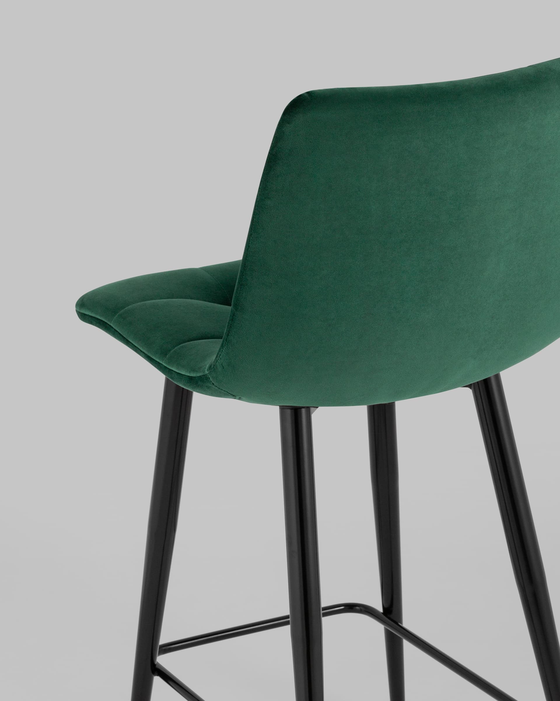 Стул полубарный Джанго велюр зелёный высота сиденья 60 см — изображение 7