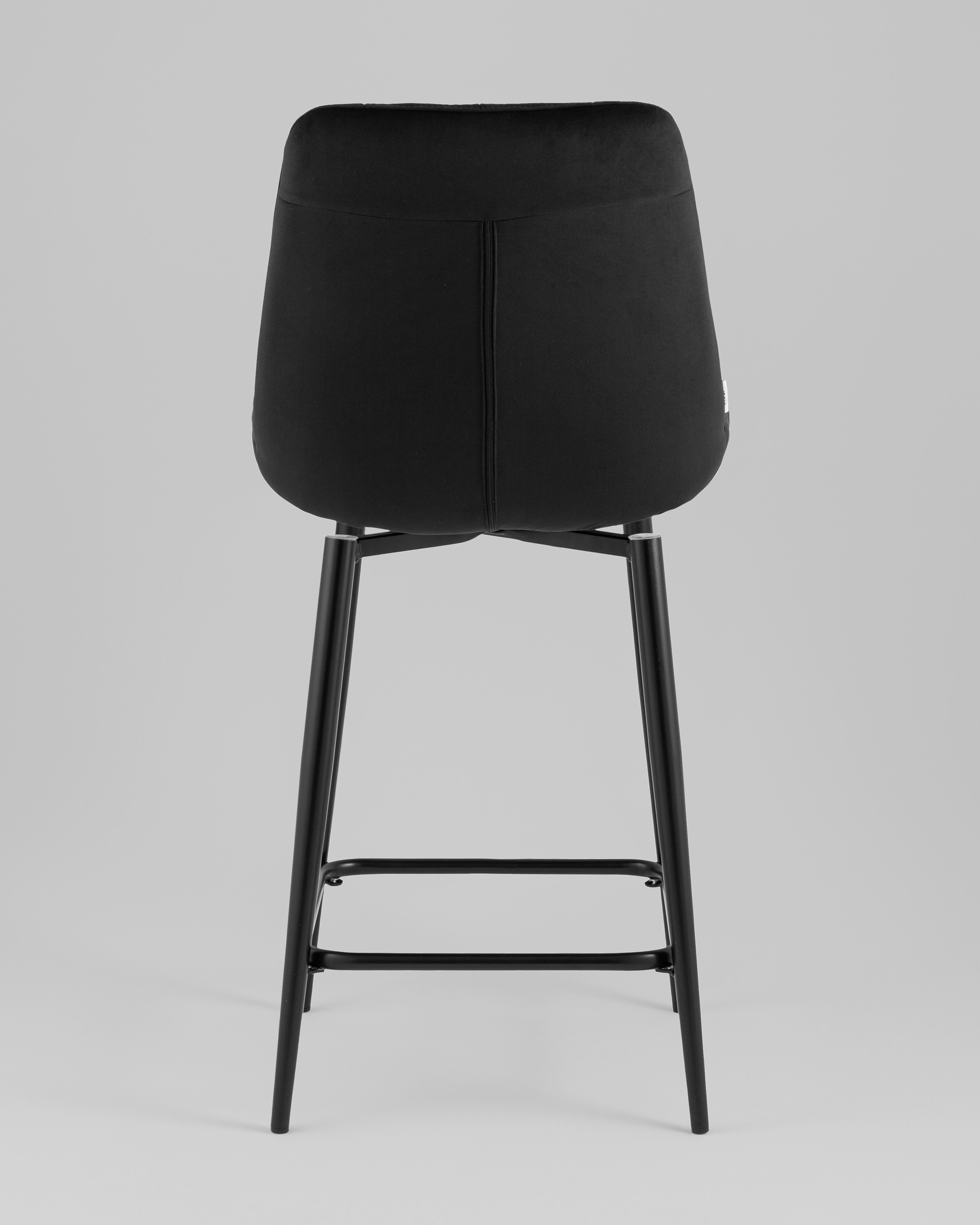 Стул полубарный Флекс с поворотным механизмом велюр черный — изображение 5