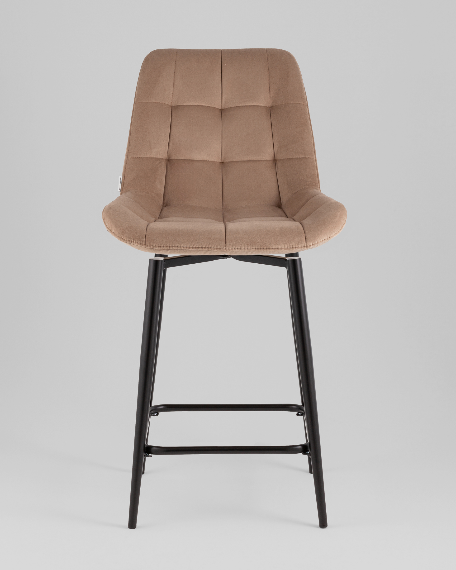 Стул полубарный Флекс с поворотным механизмом велюр капучино — изображение 3