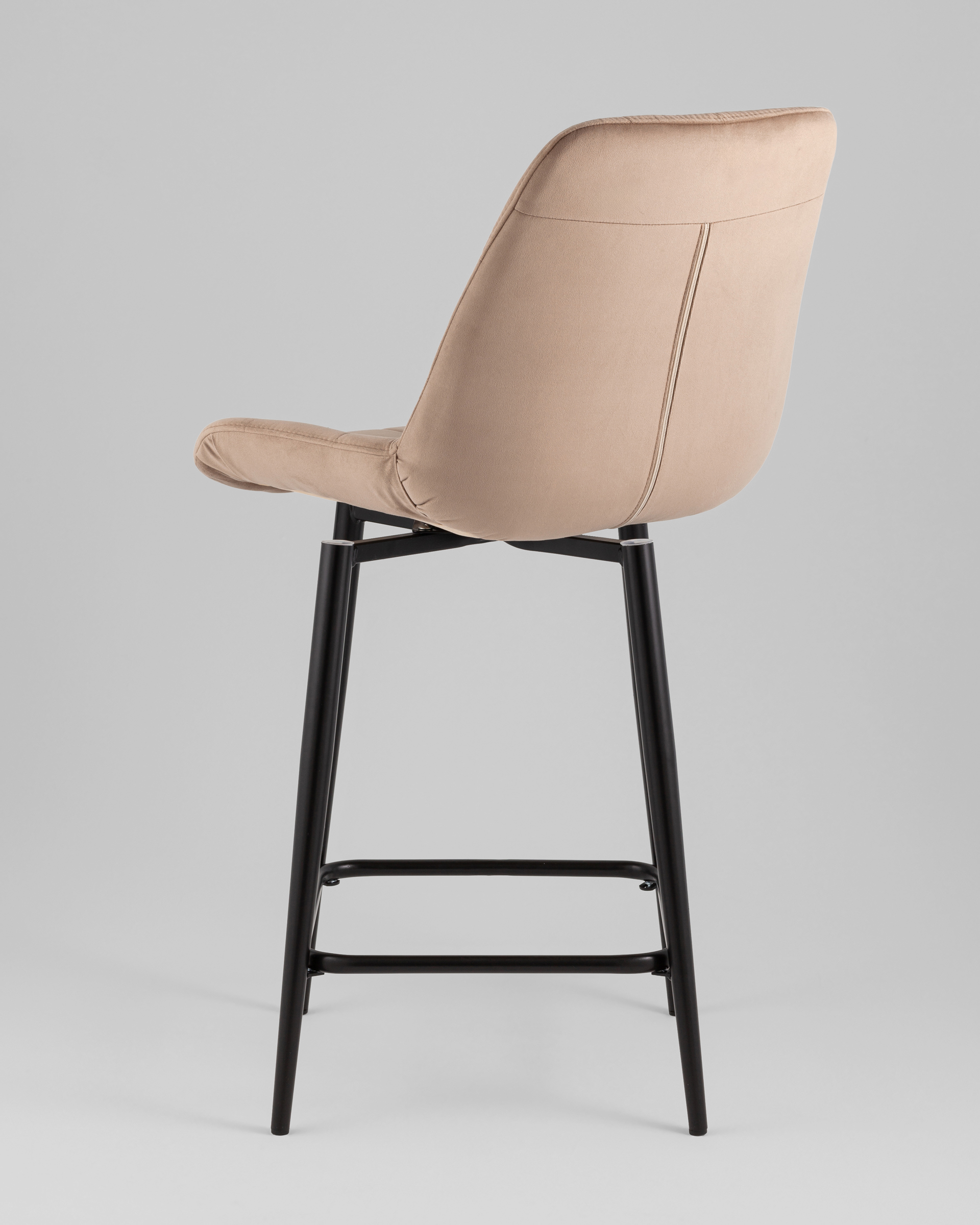 Стул полубарный Флекс с поворотным механизмом велюр капучино — изображение 6