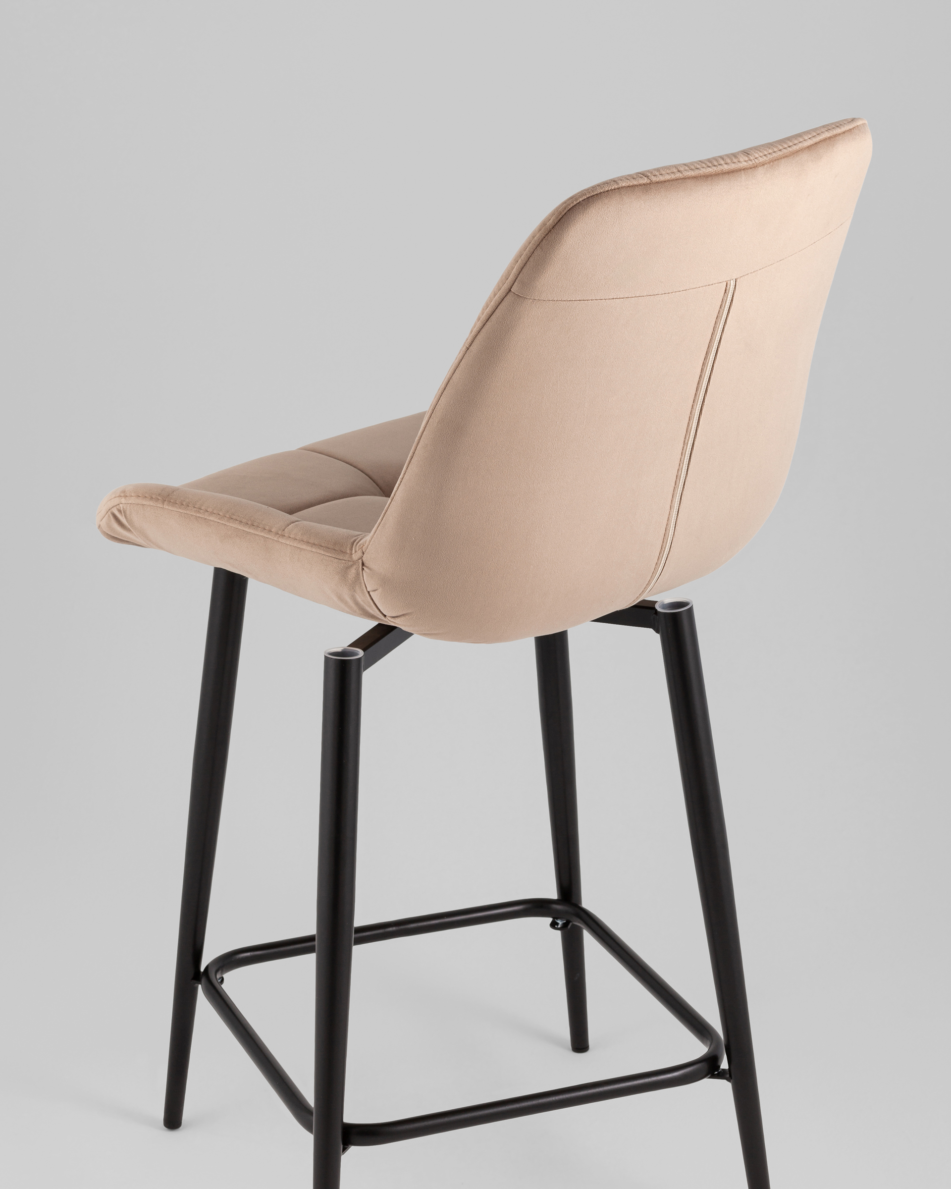Стул полубарный Флекс с поворотным механизмом велюр капучино — изображение 7
