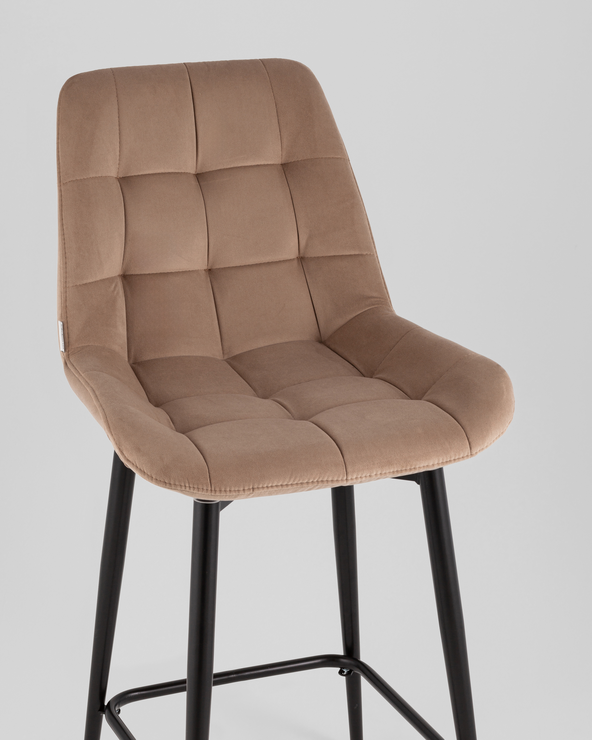 Стул полубарный Флекс с поворотным механизмом велюр капучино — изображение 8