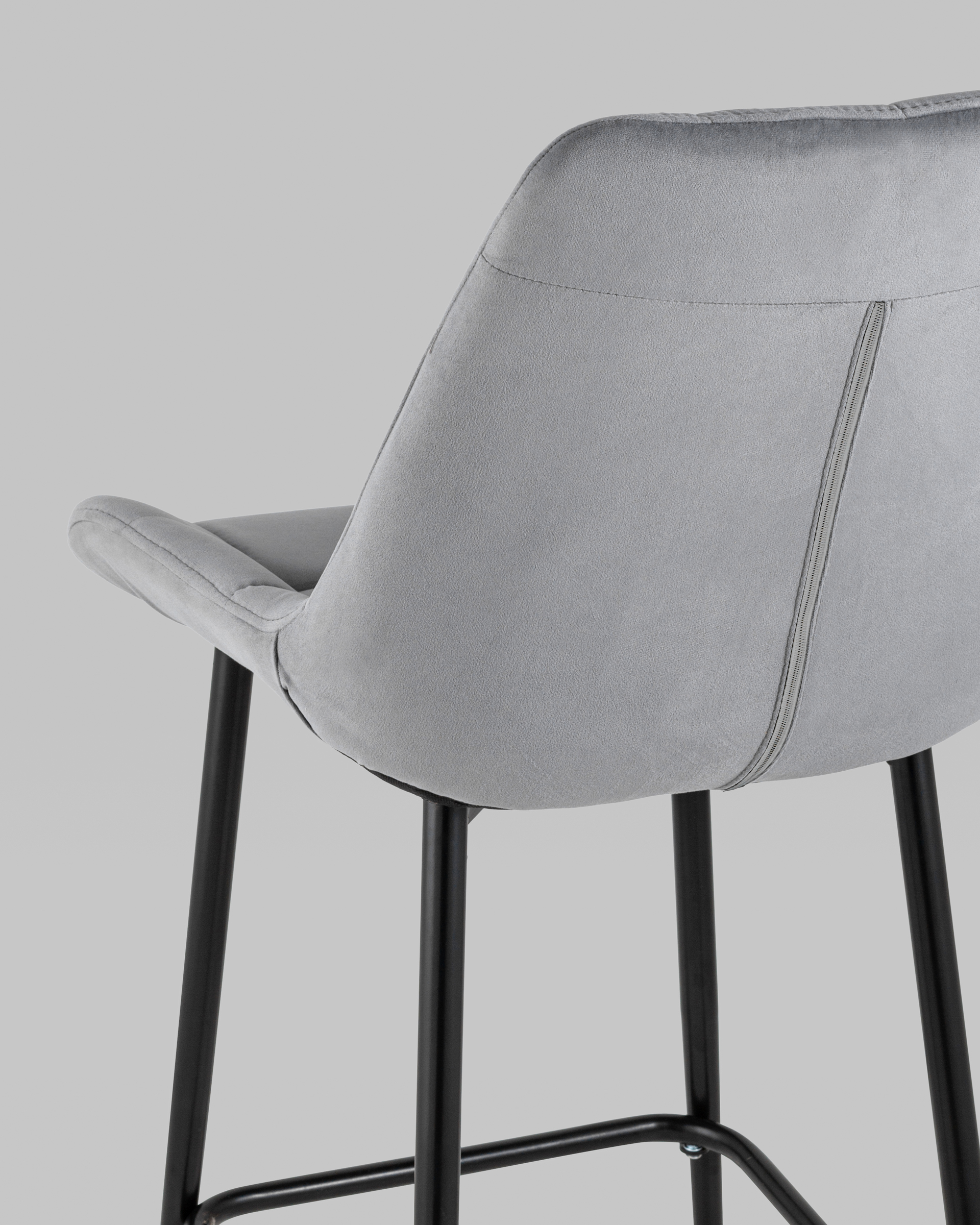 Стул полубарный Флекс велюр велютто серый 2 шт. — изображение 7