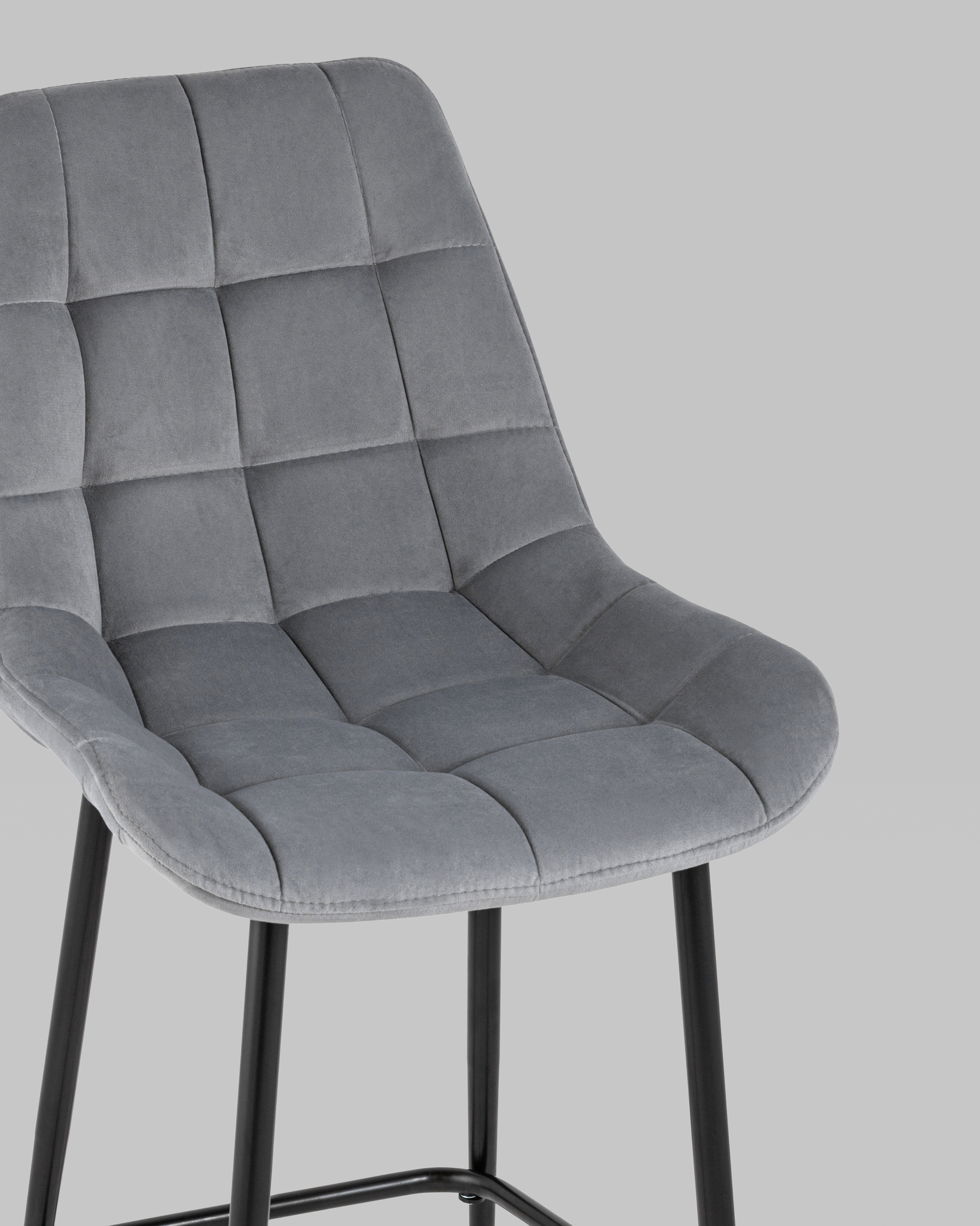 Стул полубарный Флекс велюр велютто серый 2 шт. — изображение 8