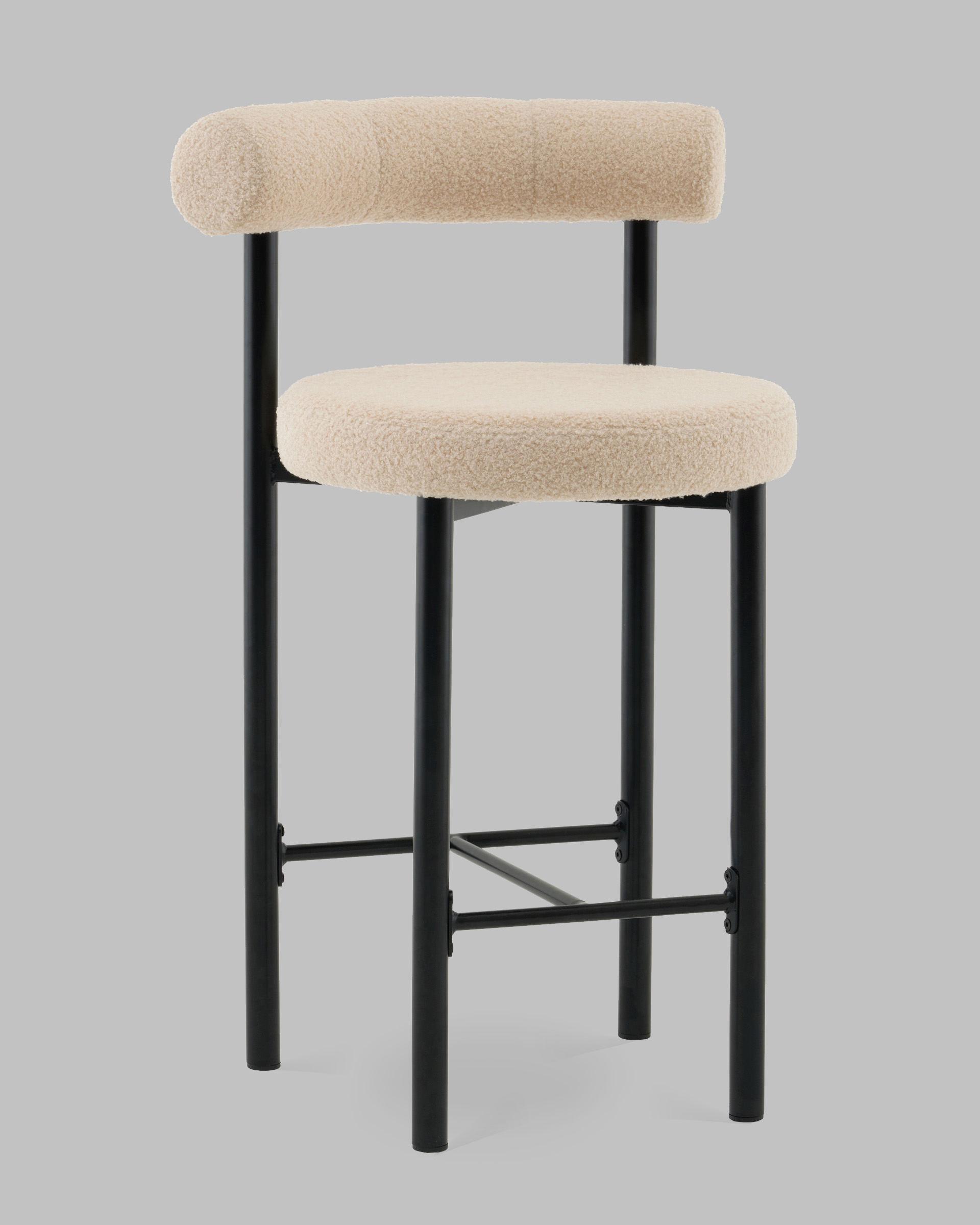 Стул полубарный Флорео букле бежевый — изображение 2