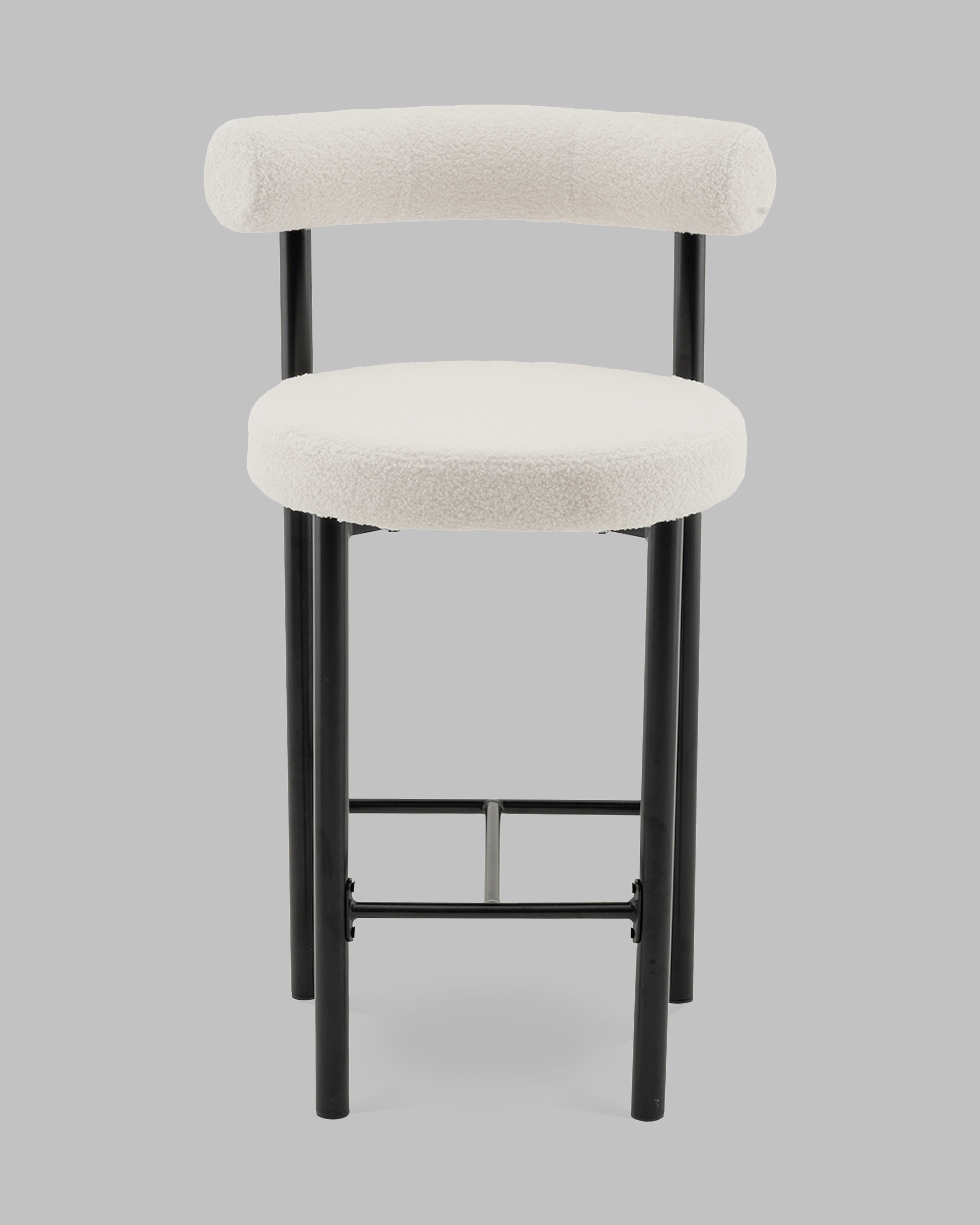 Стул полубарный Флорео букле молочный — изображение 3