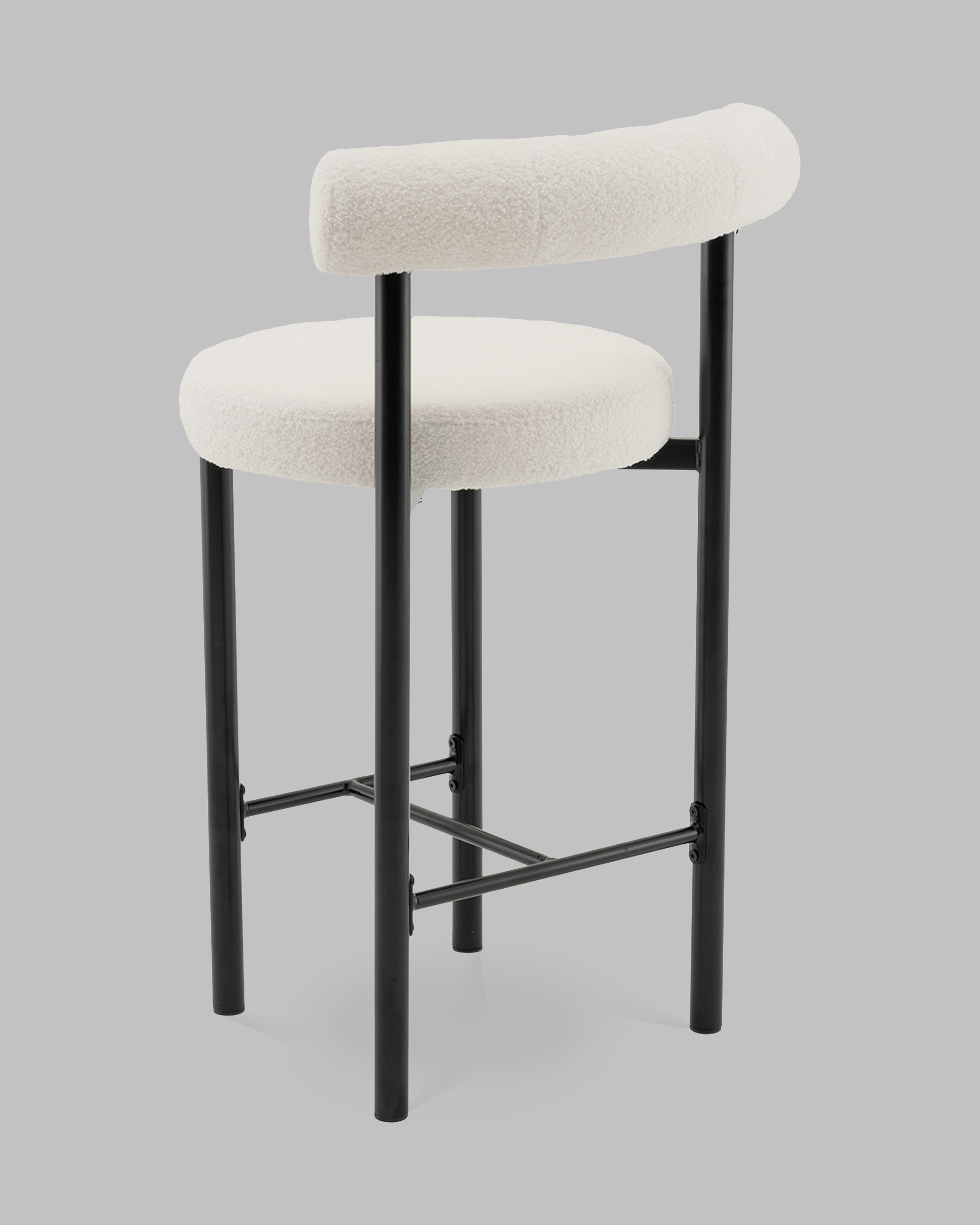 Стул полубарный Флорео букле молочный — изображение 7