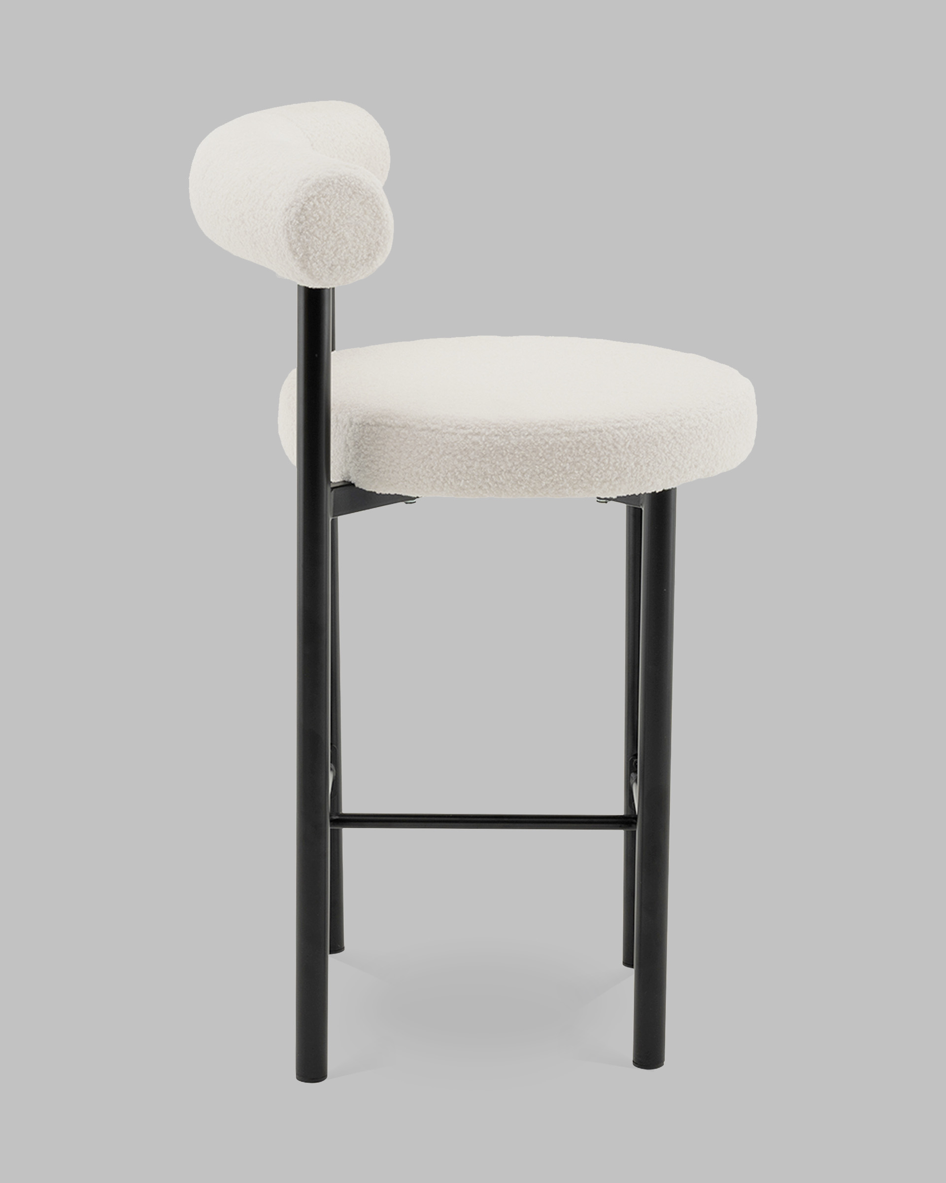 Стул полубарный Флорео букле молочный — изображение 5