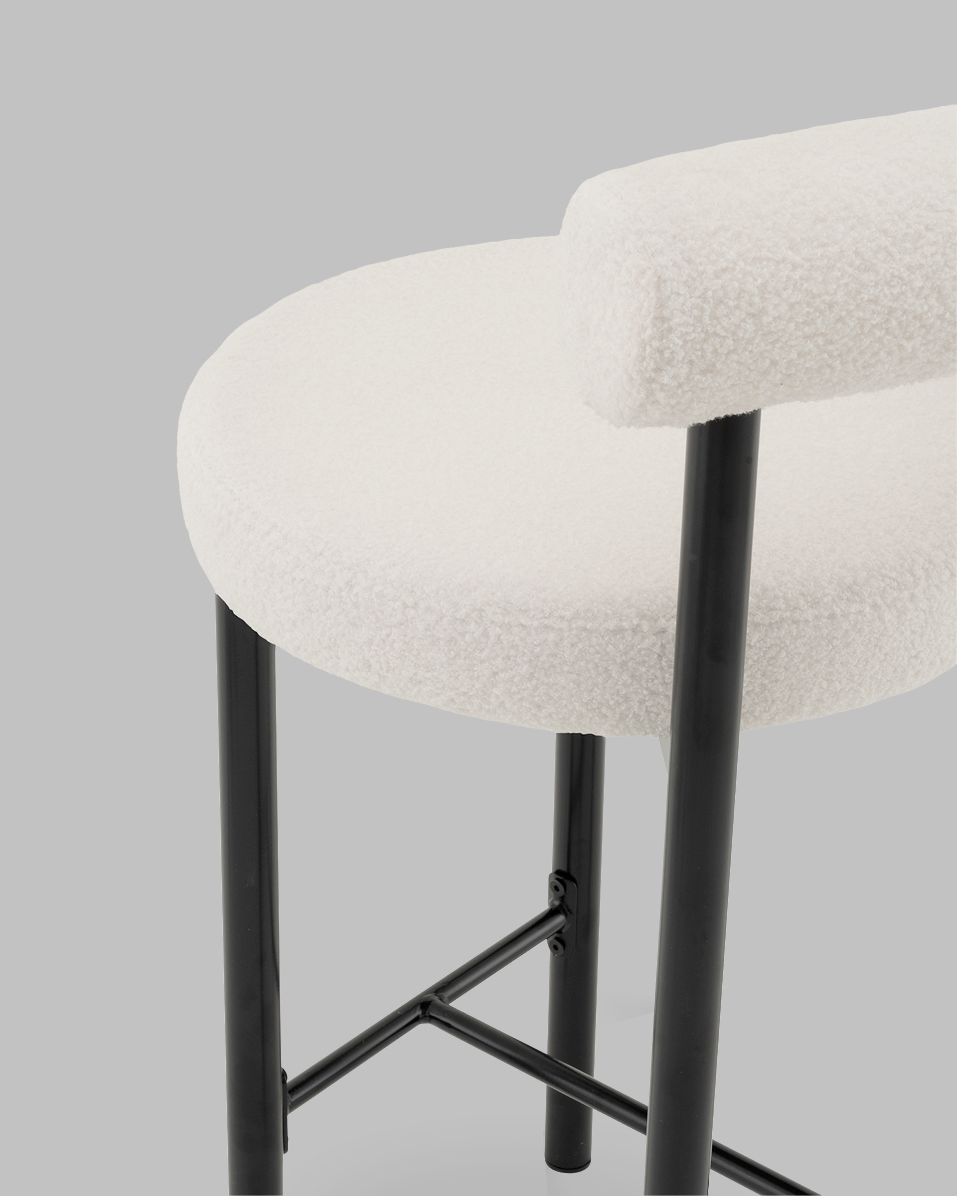 Стул полубарный Флорео букле молочный — изображение 8
