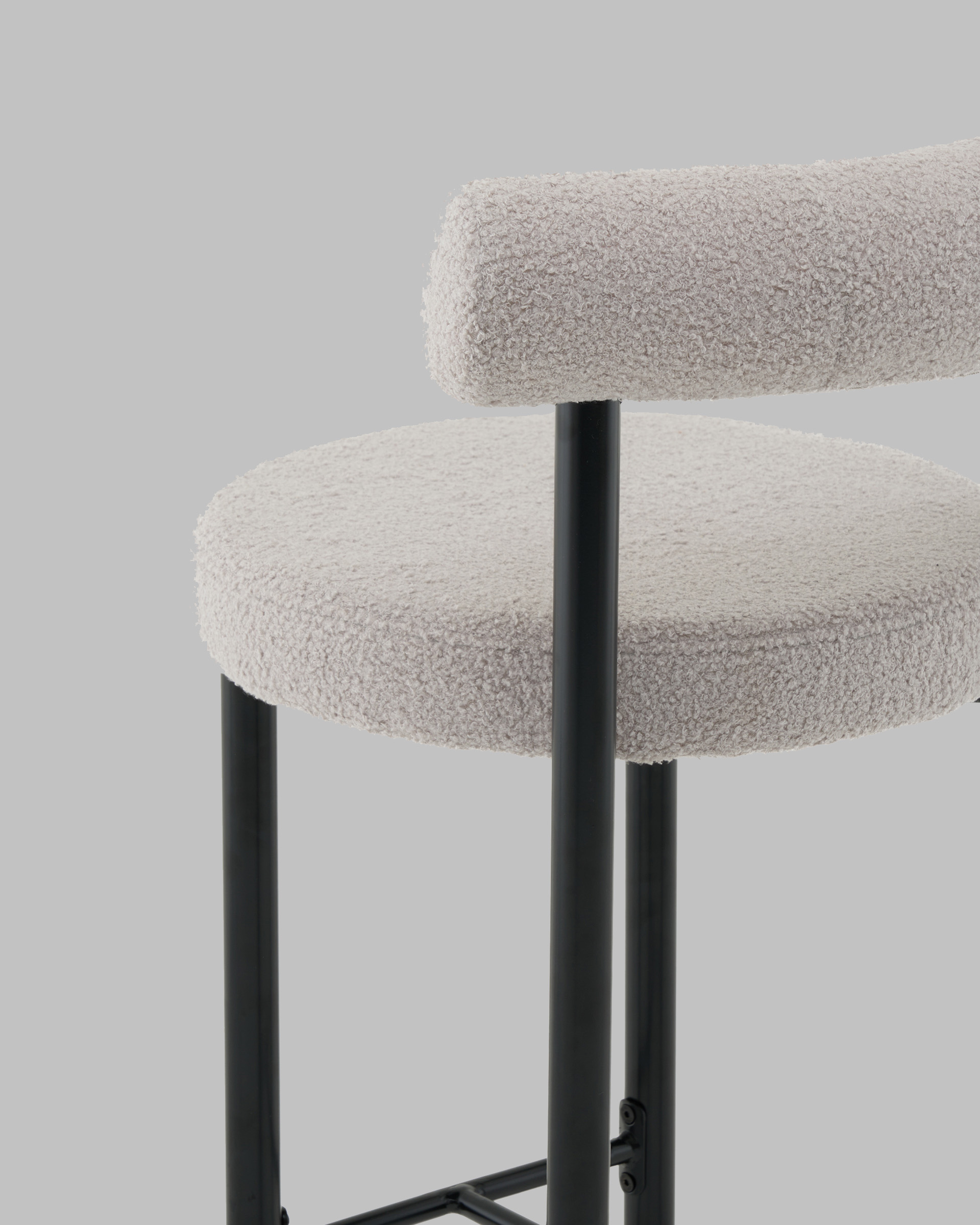 Стул полубарный Флорео букле светло-серый — изображение 8