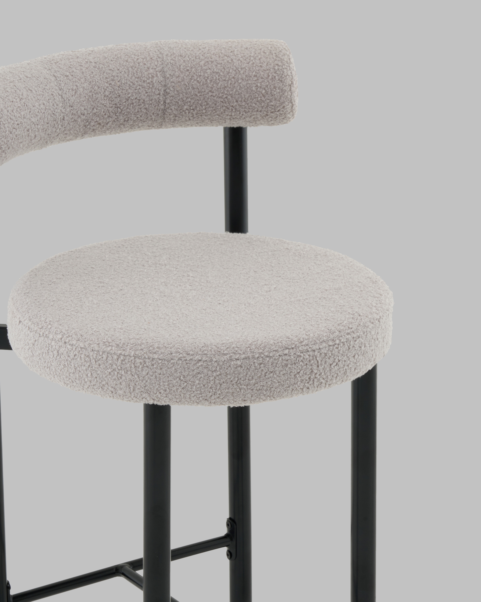 Стул полубарный Флорео букле светло-серый — изображение 9