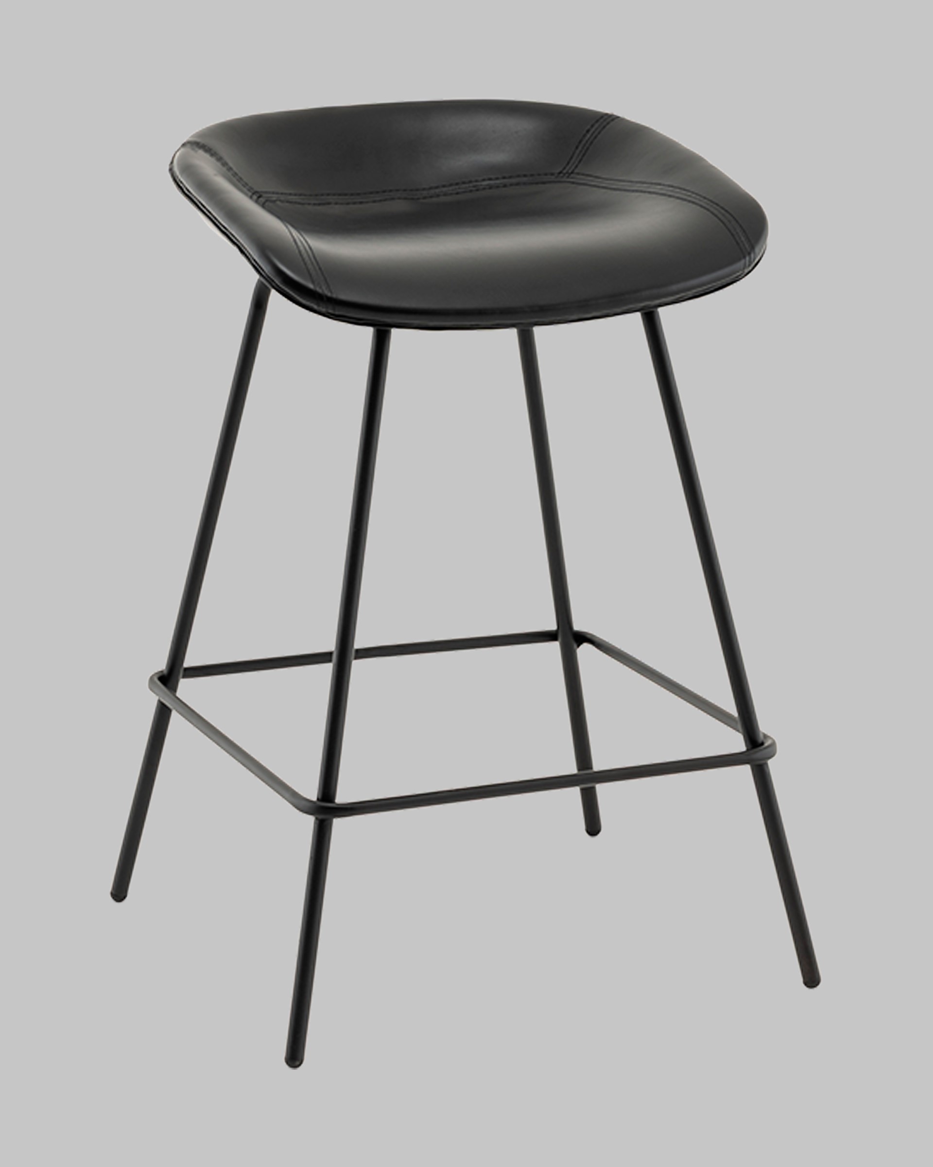 Стул полубарный Фуриоса экокожа чёрный — изображение 2