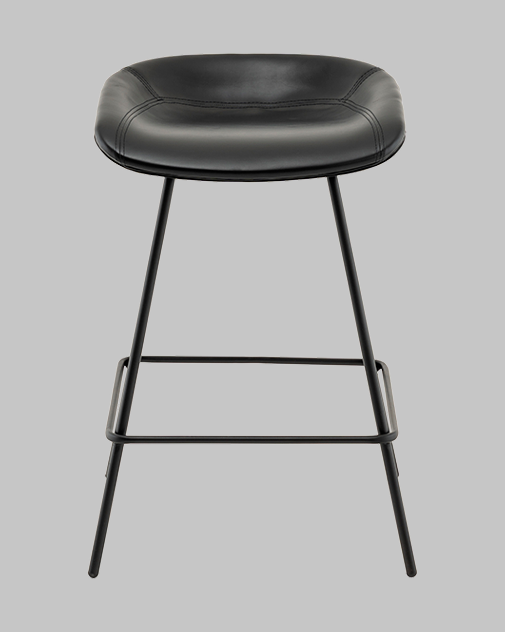 Стул полубарный Фуриоса экокожа чёрный — изображение 3