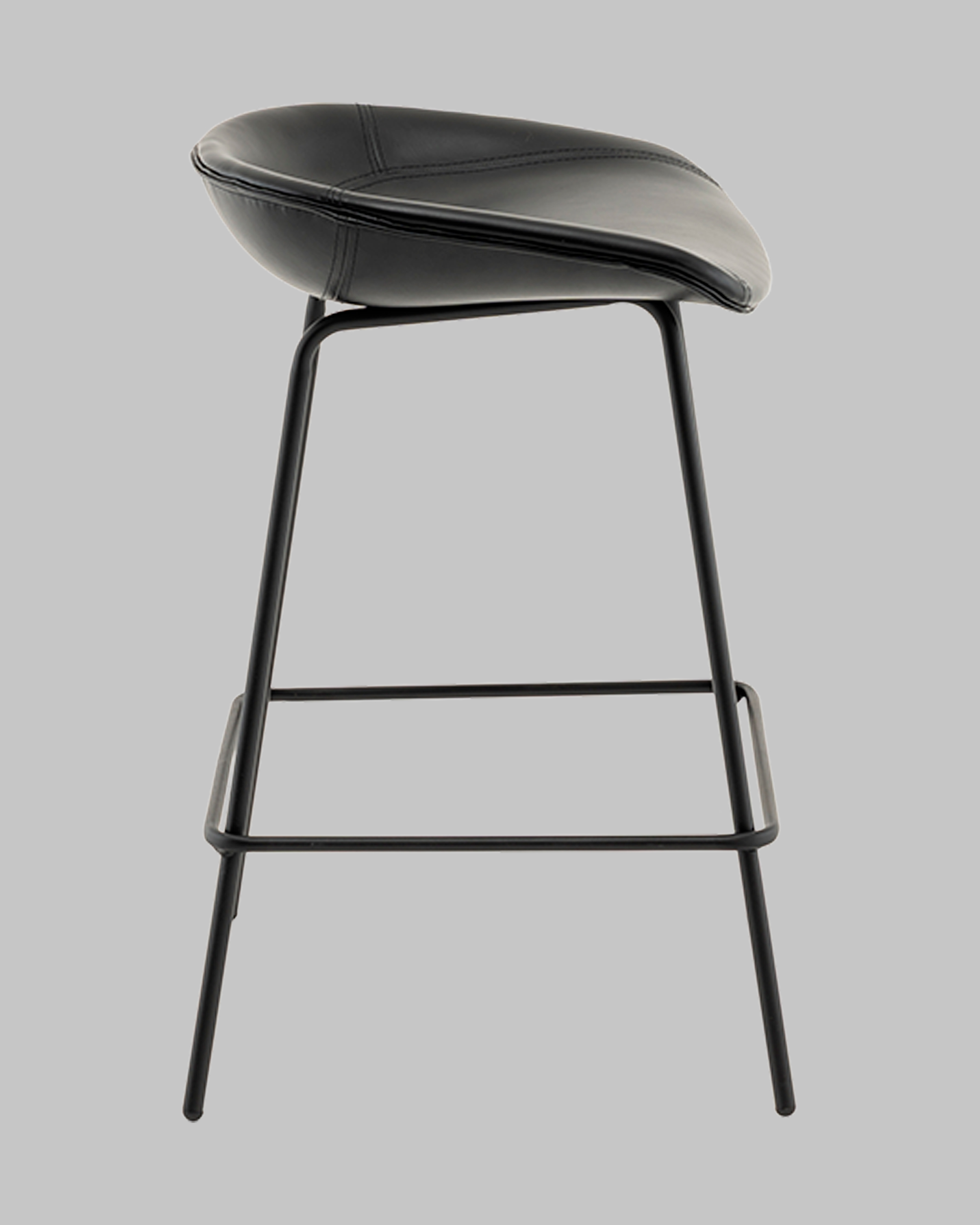 Стул полубарный Фуриоса экокожа чёрный — изображение 4