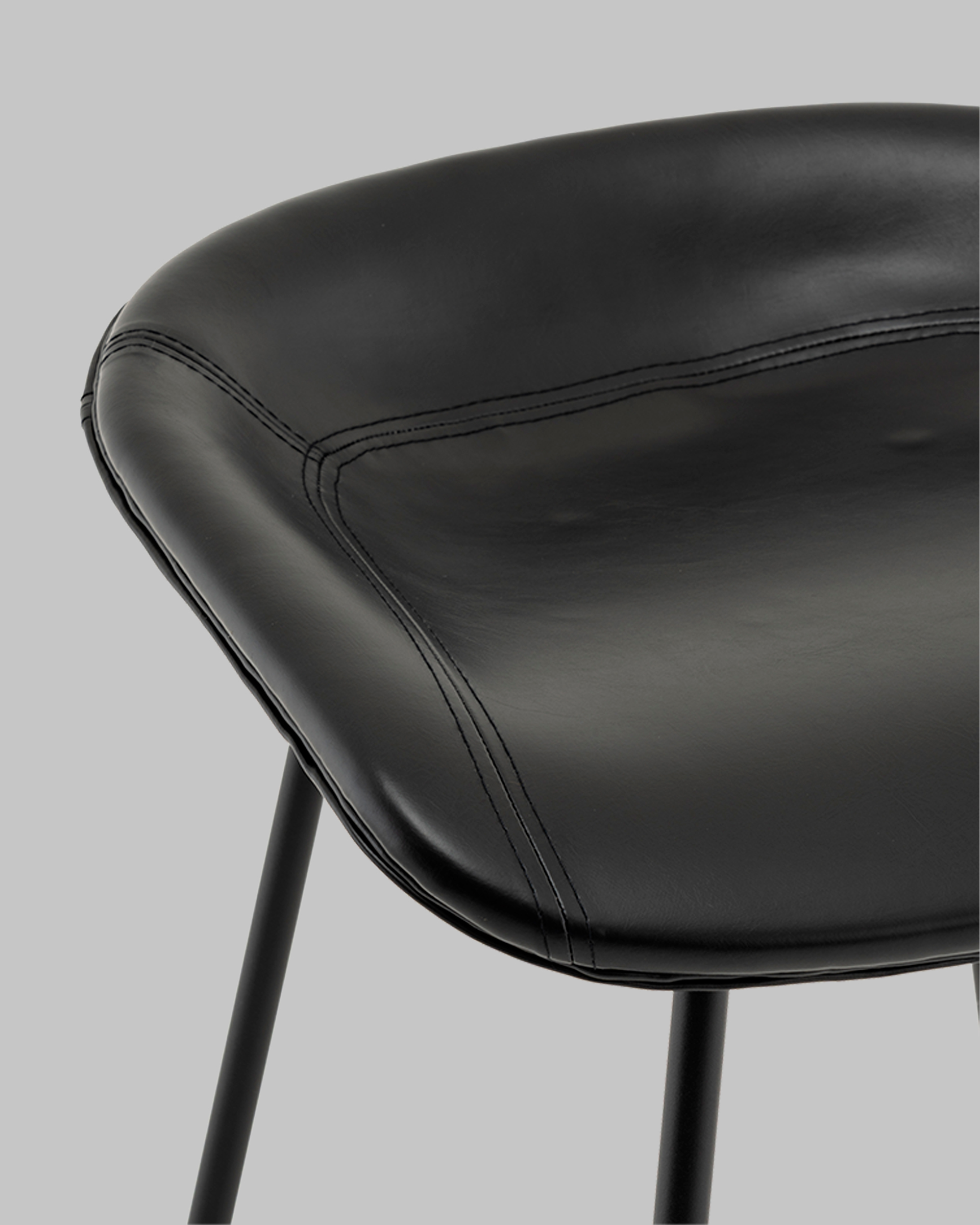 Стул полубарный Фуриоса экокожа чёрный — изображение 8