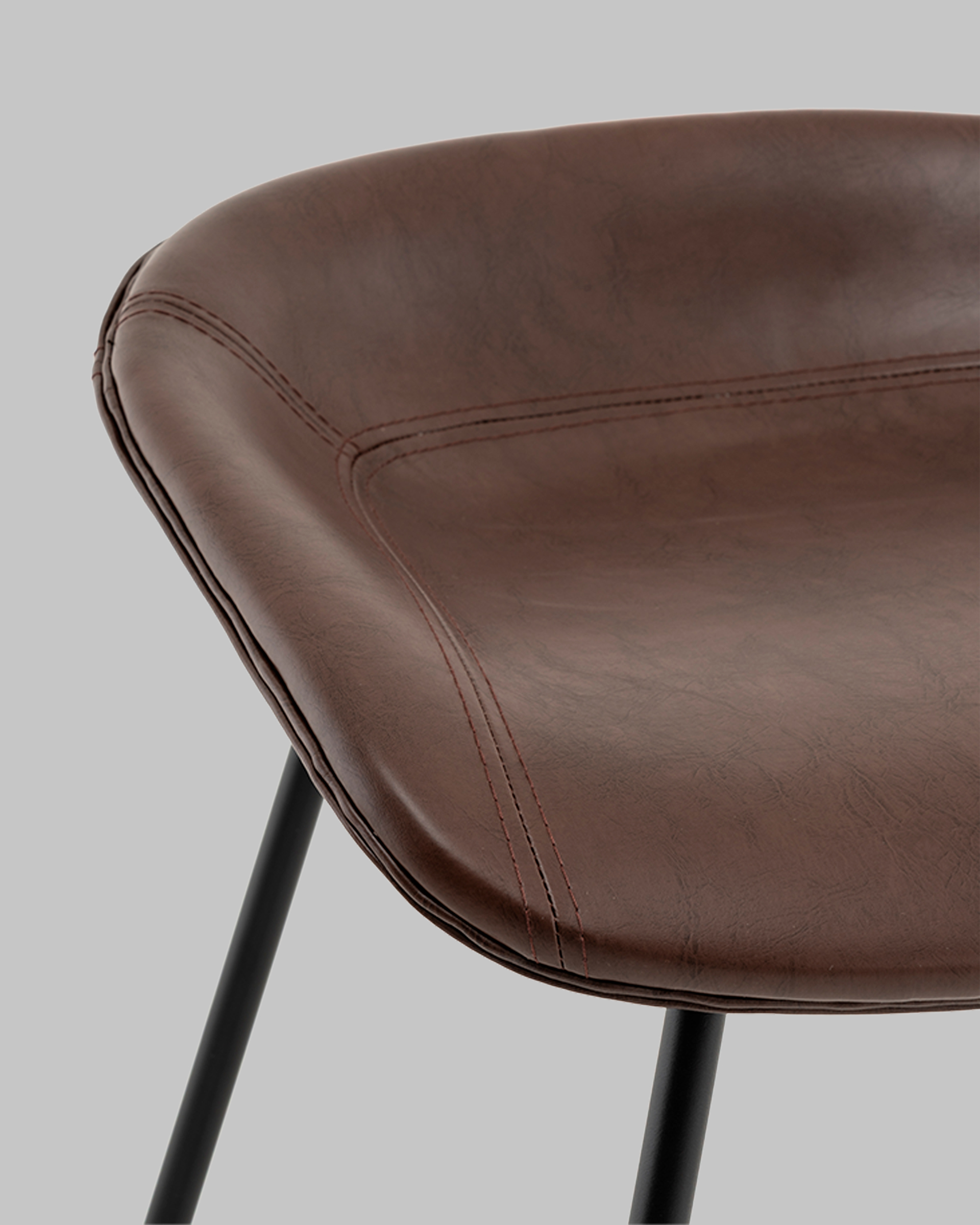 Стул полубарный Фуриоса экокожа коричневый — изображение 10
