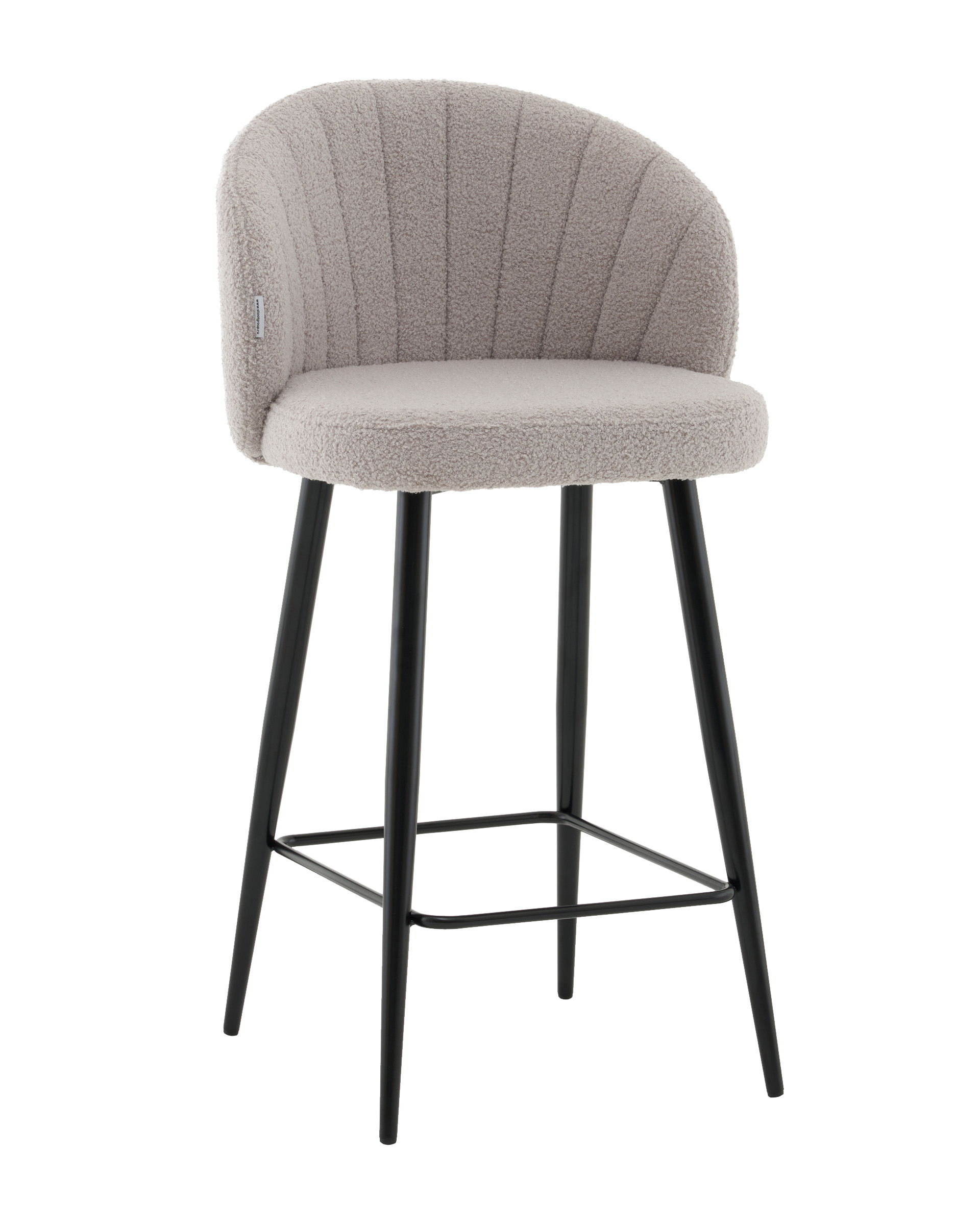 Стул полубарный Ханнингем букле светло-серый