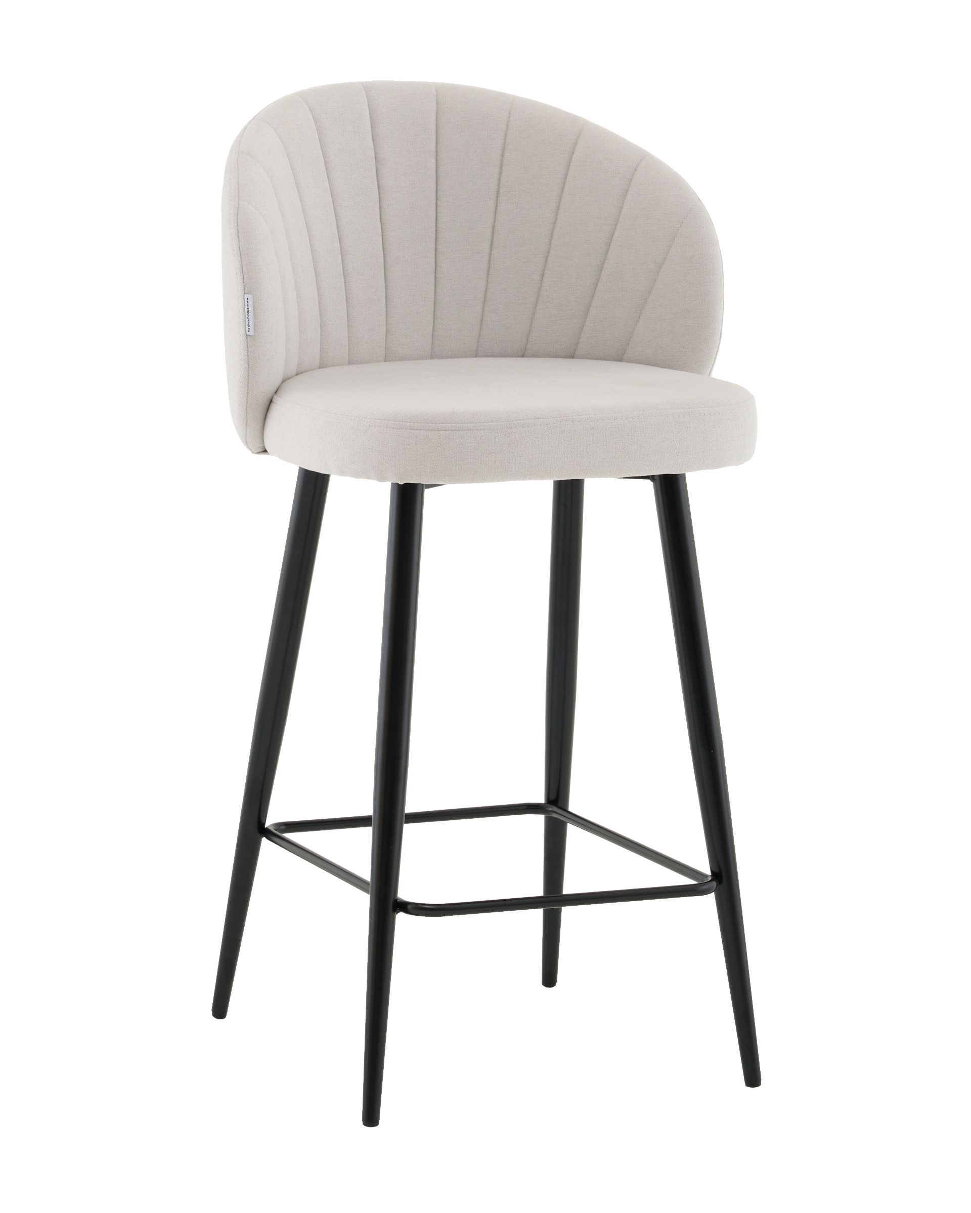 Стул полубарный Ханнингем велюр жемчужный