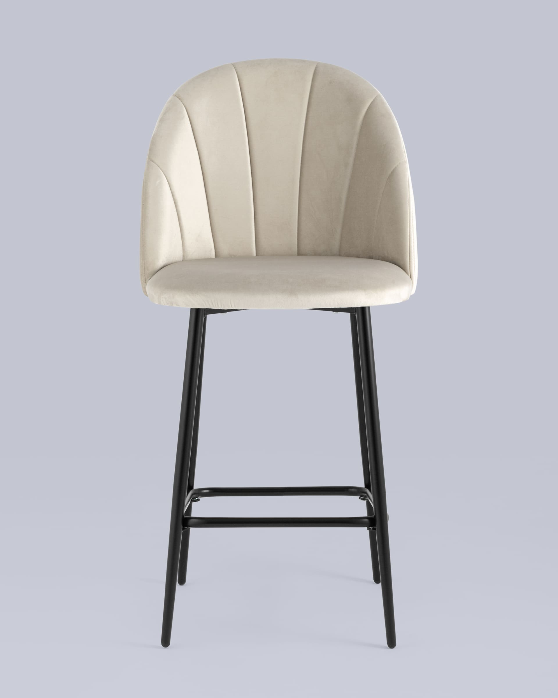 Стул полубарный Логан велюр бежевый — изображение 3