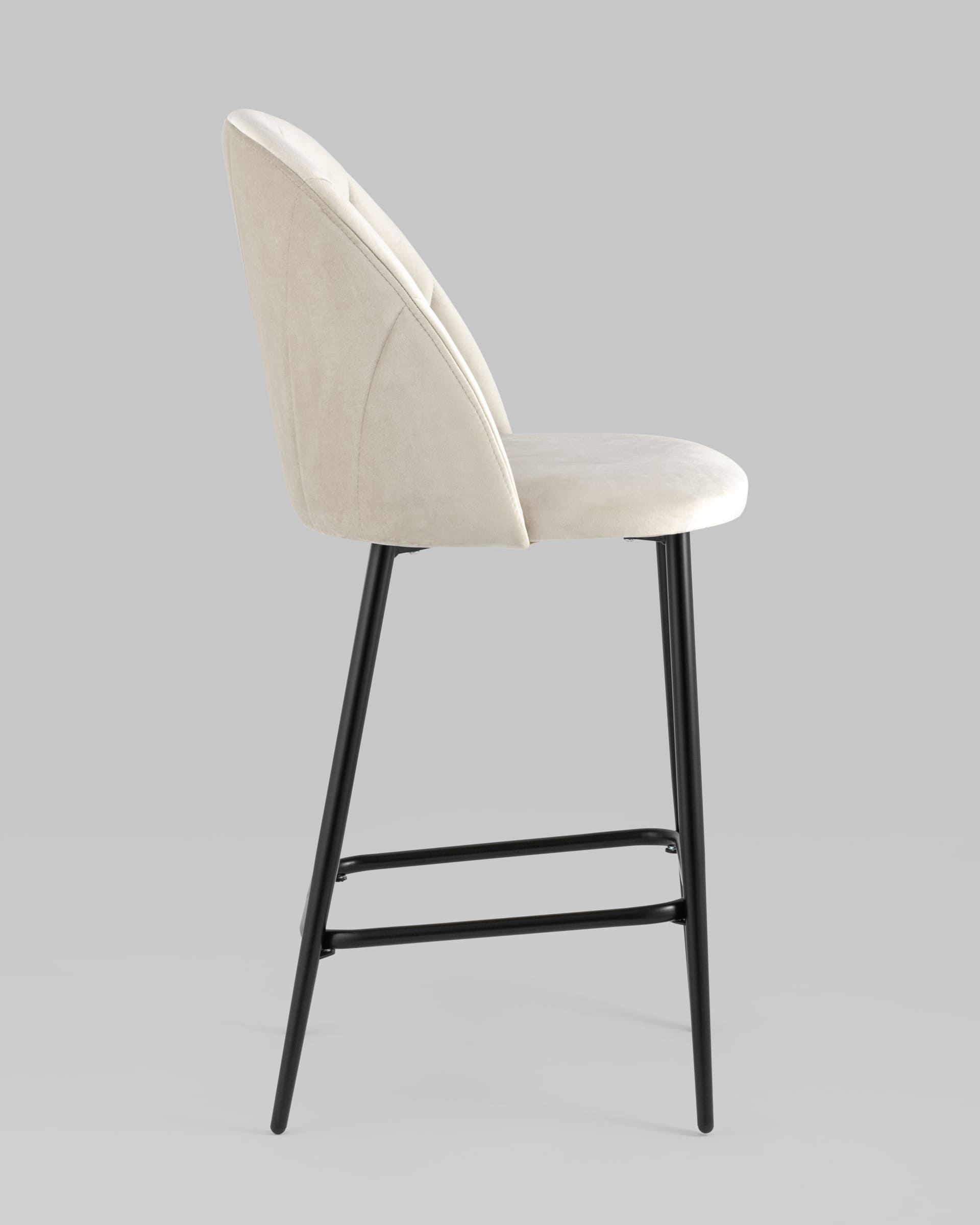 Стул полубарный Логан велюр бежевый — изображение 4