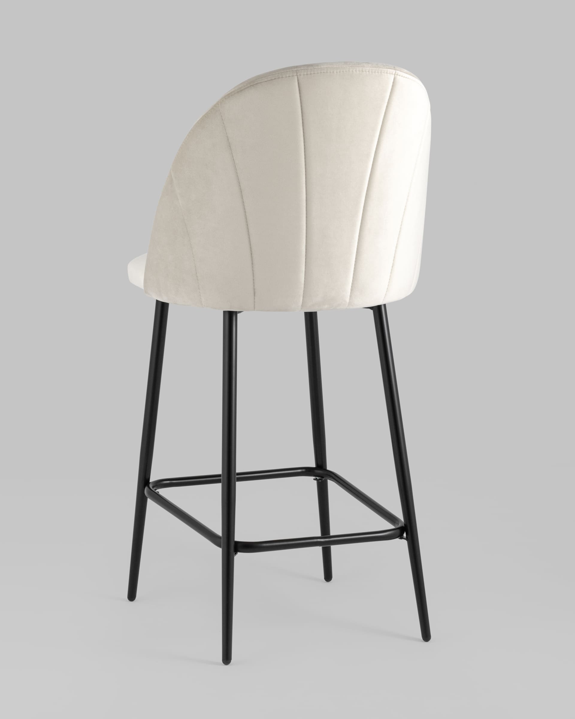 Стул полубарный Логан велюр бежевый — изображение 6