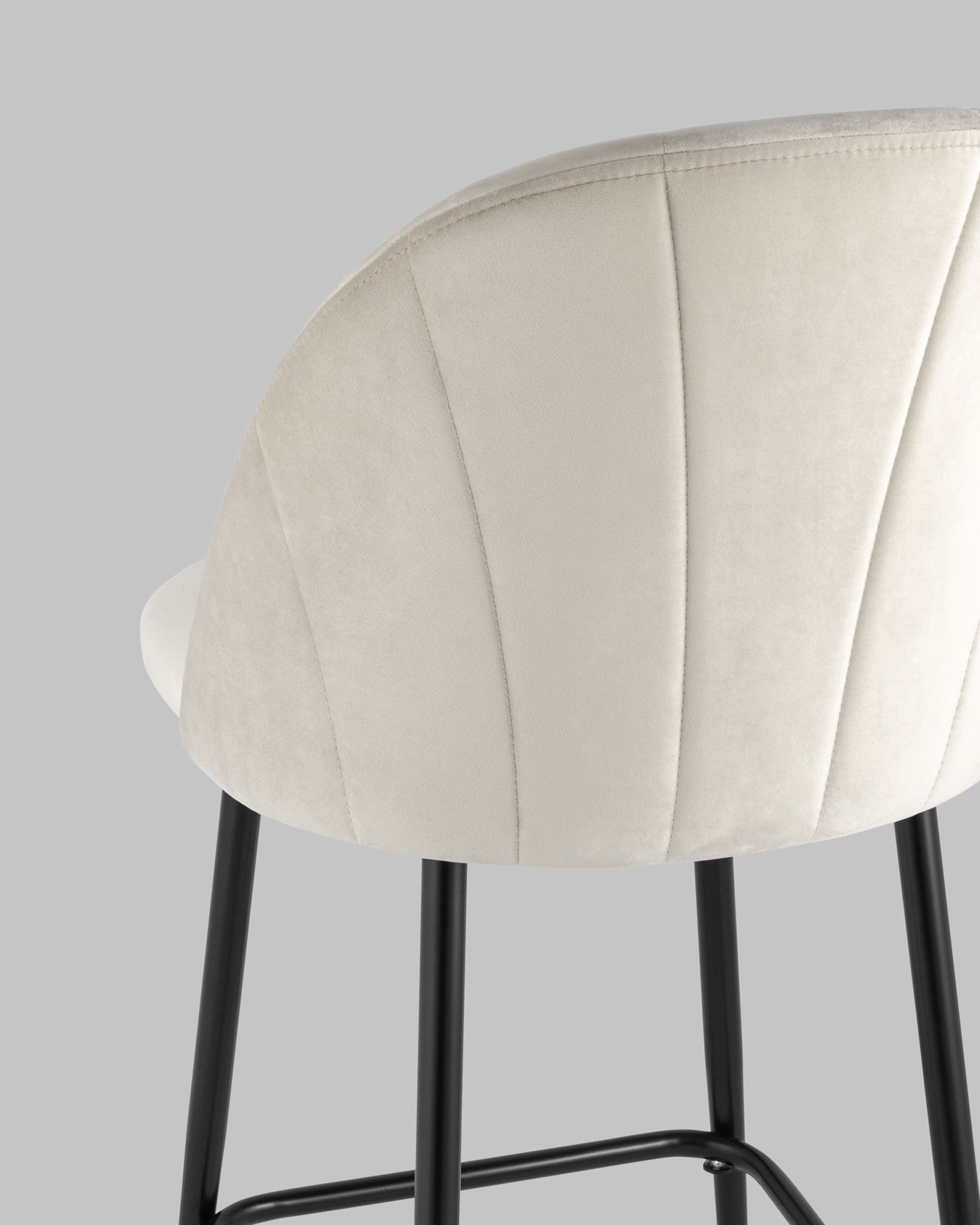 Стул полубарный Логан велюр бежевый — изображение 7