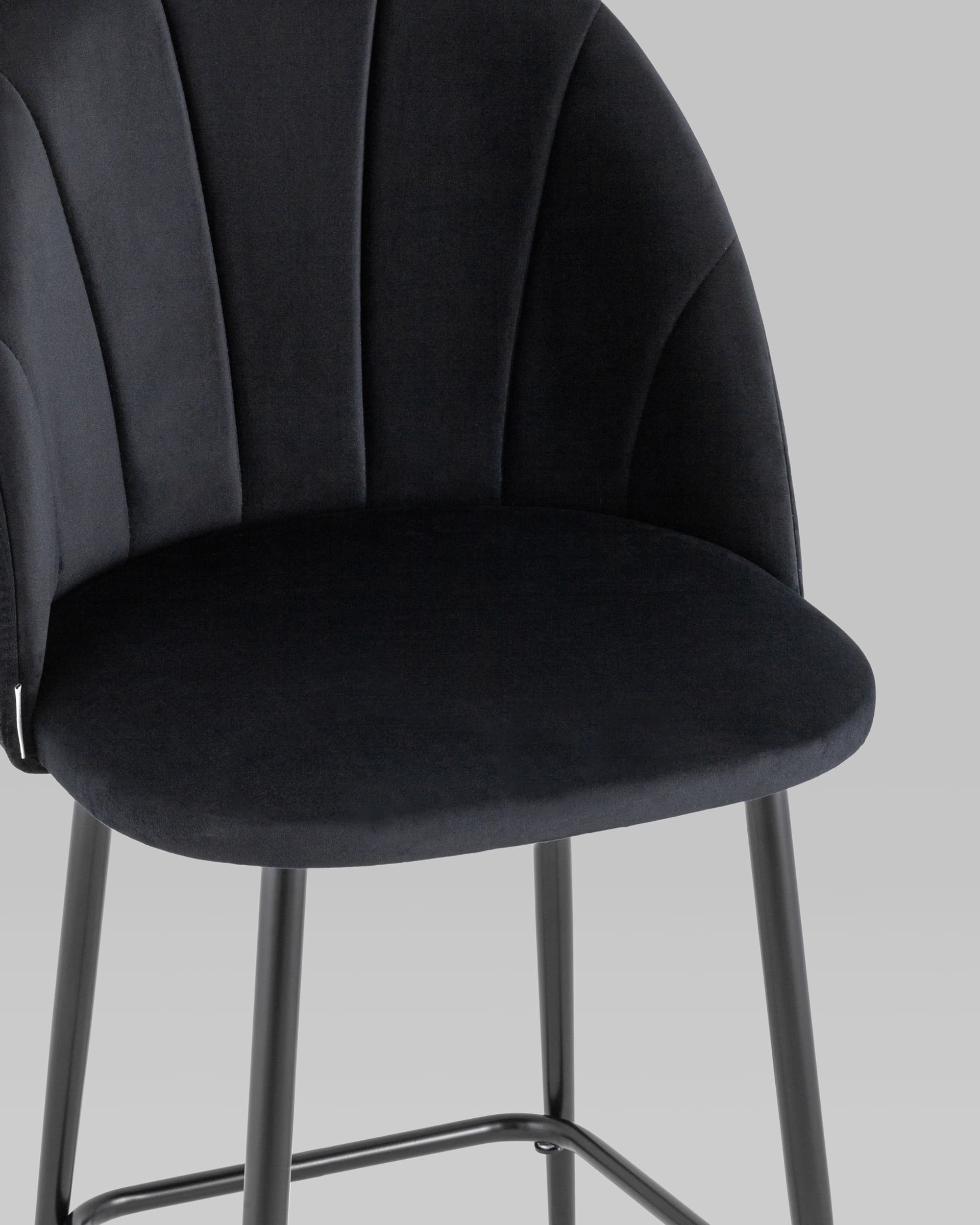 Стул полубарный Логан велюр черный — изображение 8