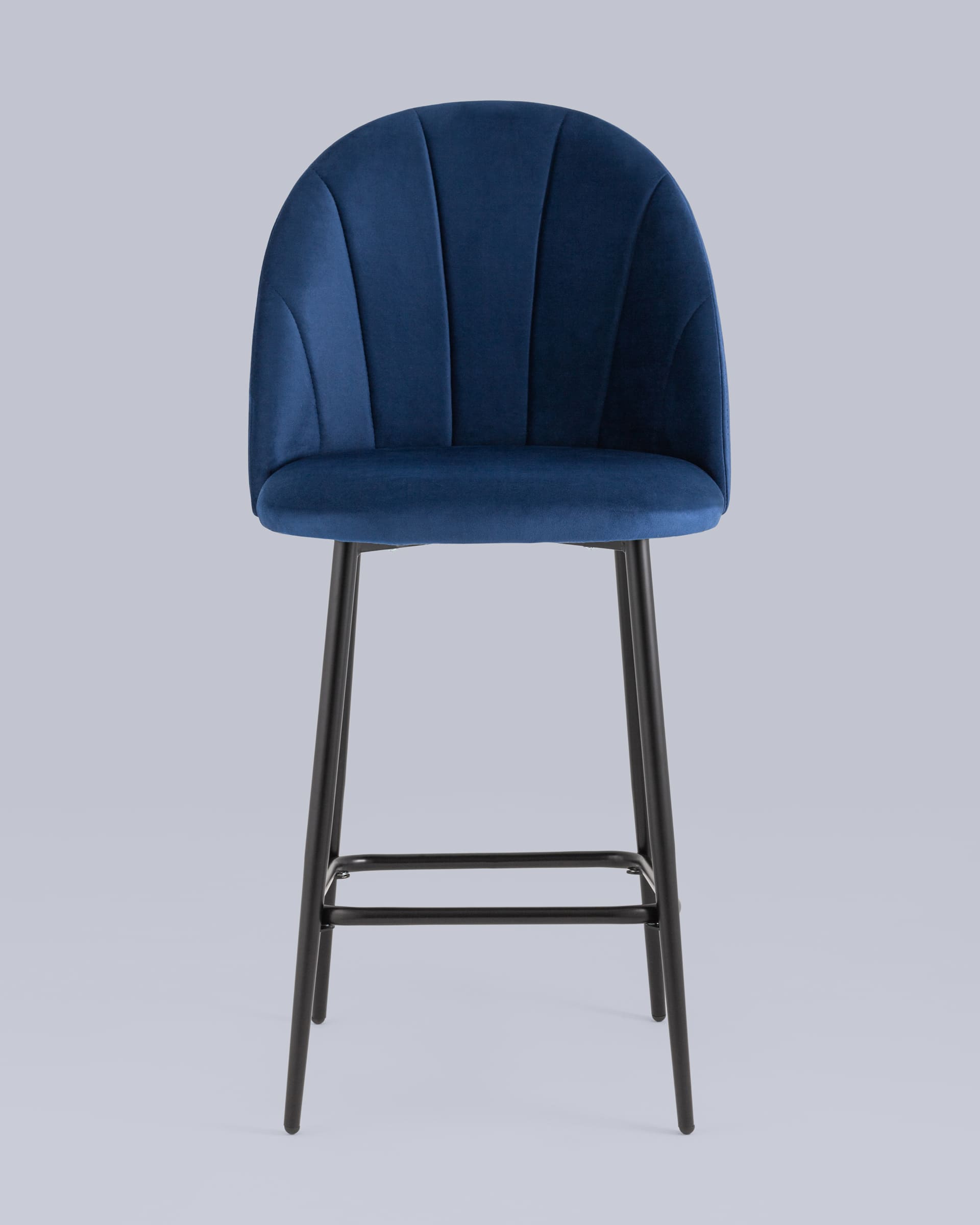 Стул полубарный Логан велюр синий — изображение 3