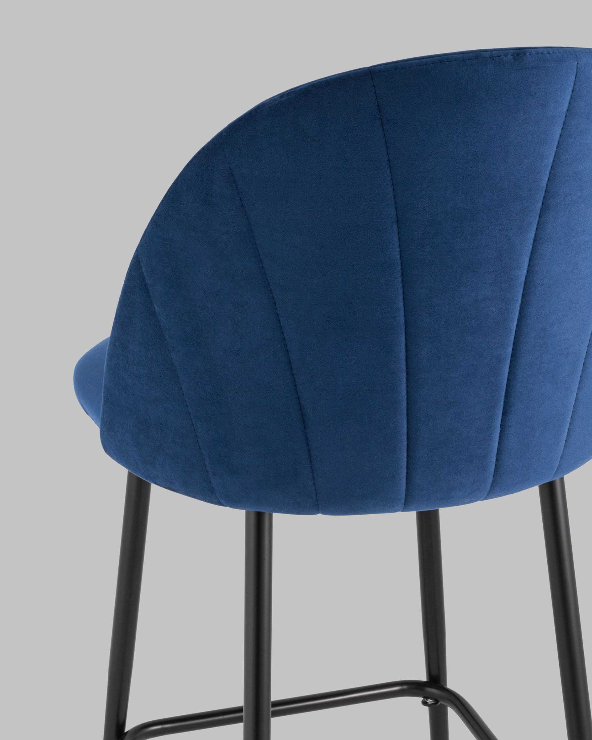 Стул полубарный Логан велюр синий — изображение 7