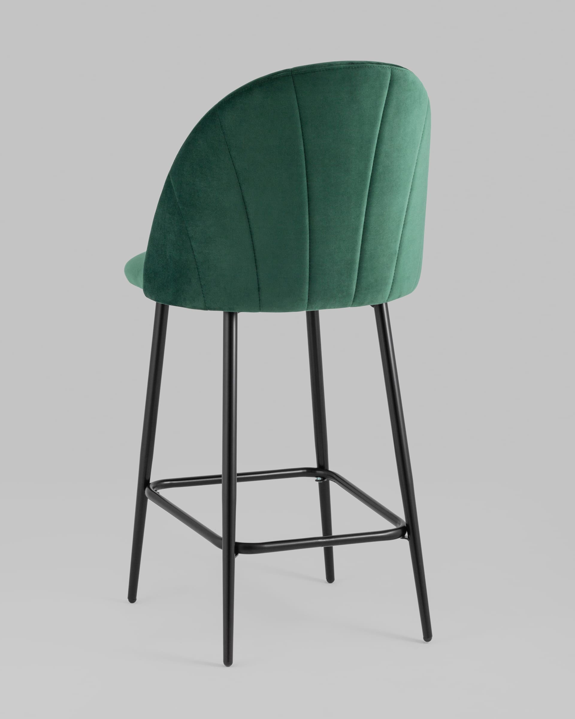 Стул полубарный Логан велюр зелёный — изображение 6