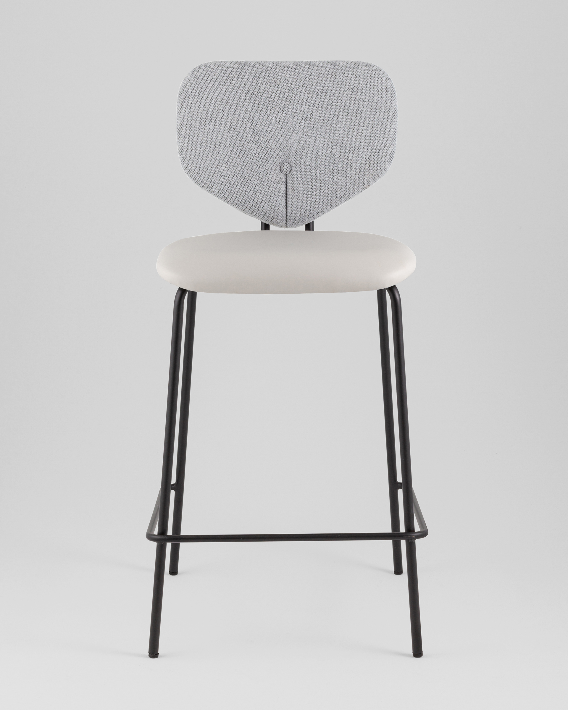 Стул полубарный Masey серый с серой экокожей — изображение 5