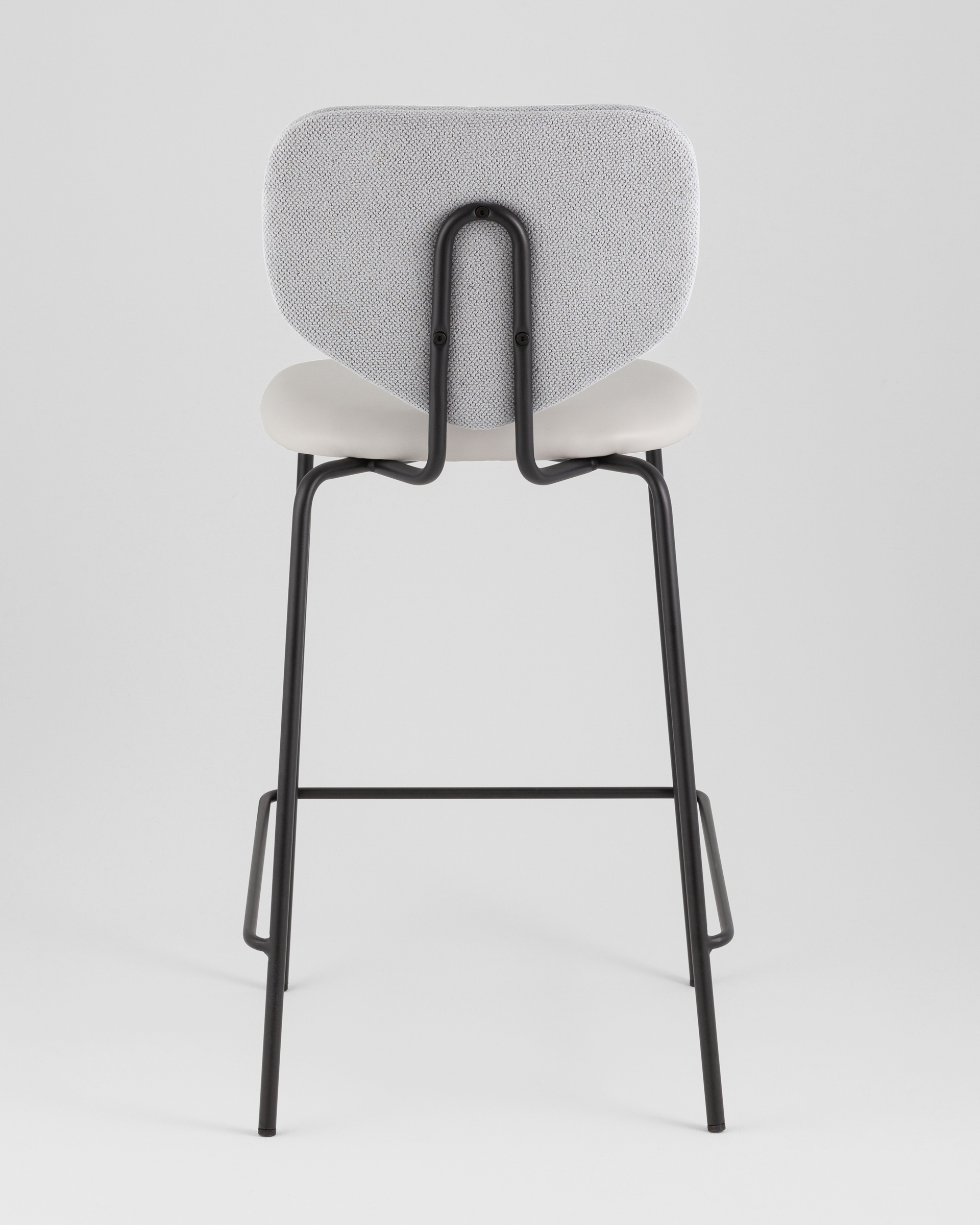 Стул полубарный Masey серый с серой экокожей — изображение 7