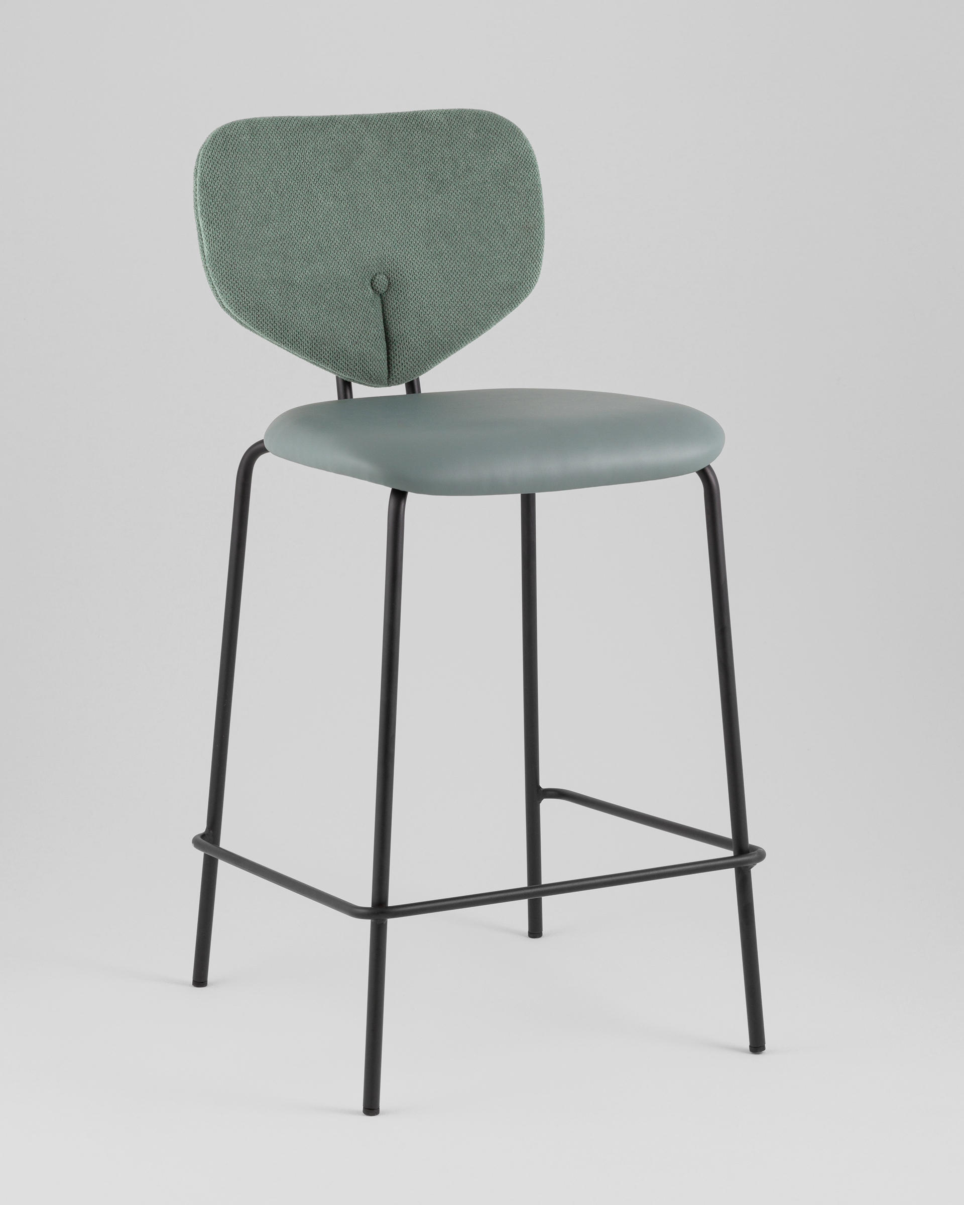 Стул полубарный Masey зеленый со светло-зеленой экокожей — изображение 2