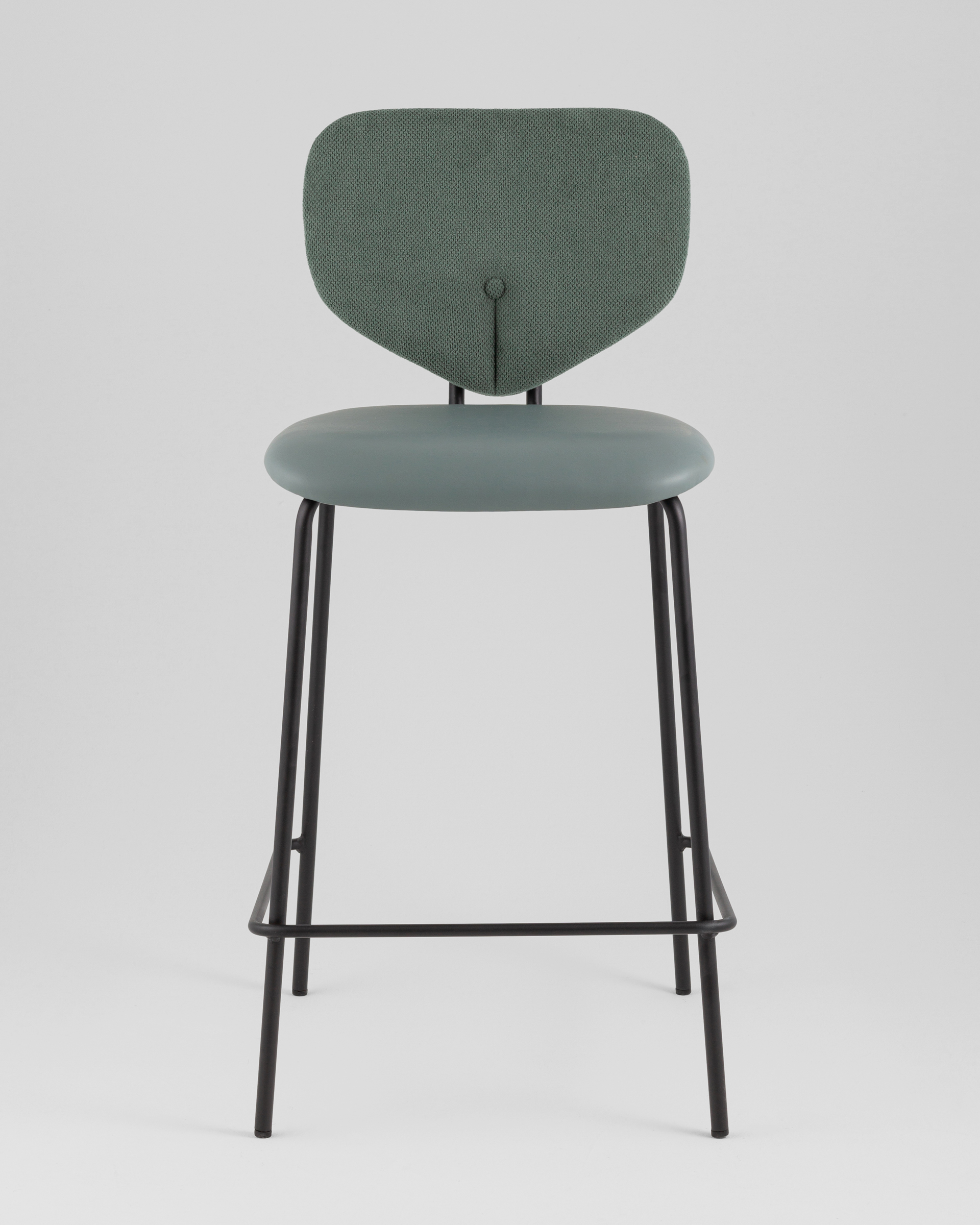 Стул полубарный Masey зеленый со светло-зеленой экокожей — изображение 5