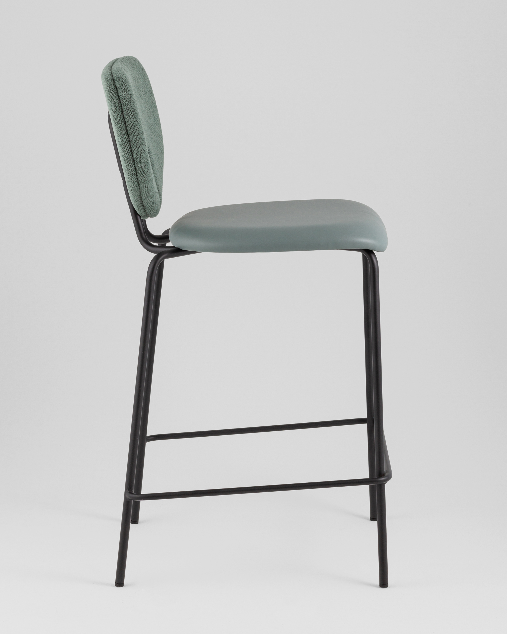 Стул полубарный Masey зеленый со светло-зеленой экокожей — изображение 6